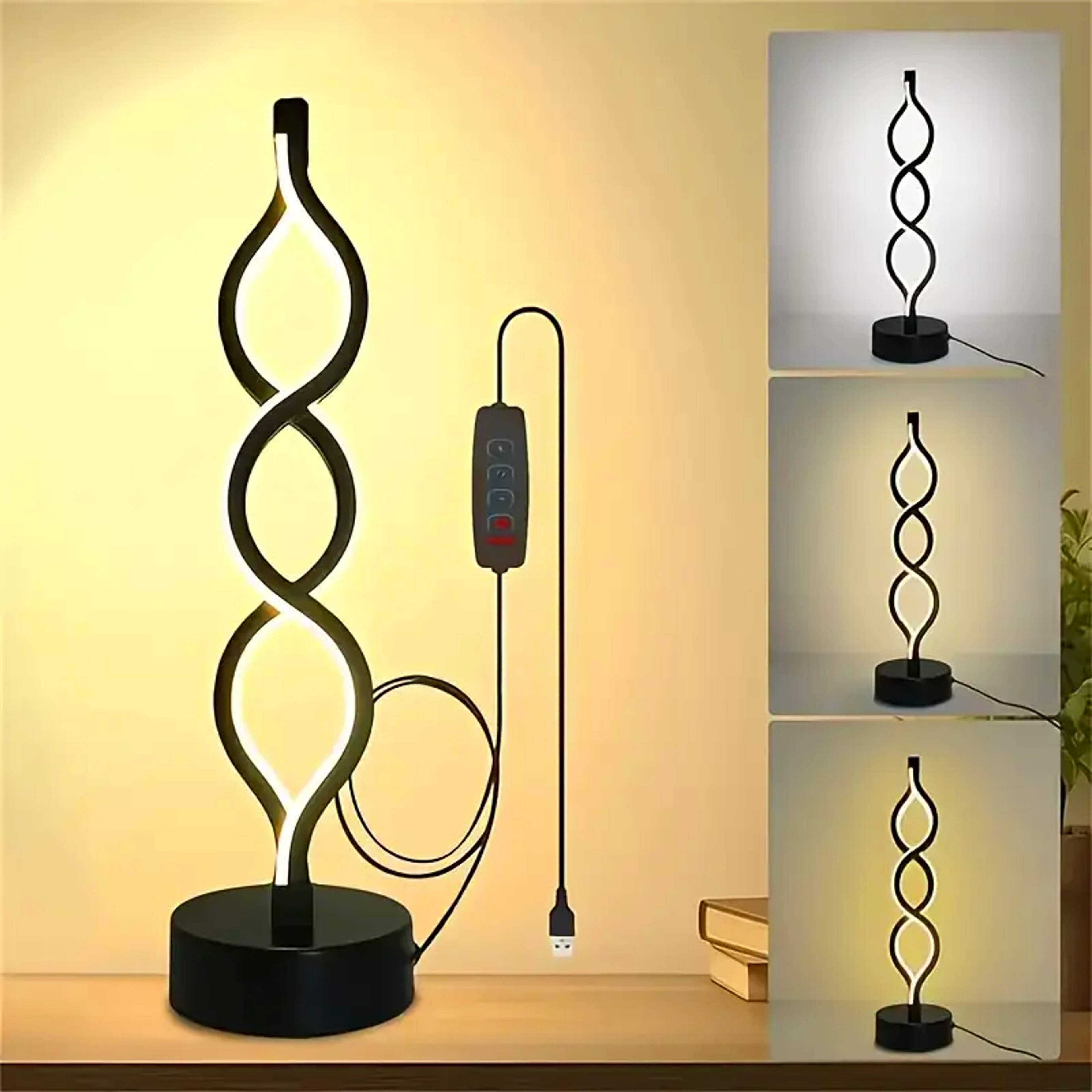 USB Powered LED Table Lamp, Adjustable Color Changing Desk Lamp for Bedroom, Living Room, Bathroom, Fantasy Theme – view 7