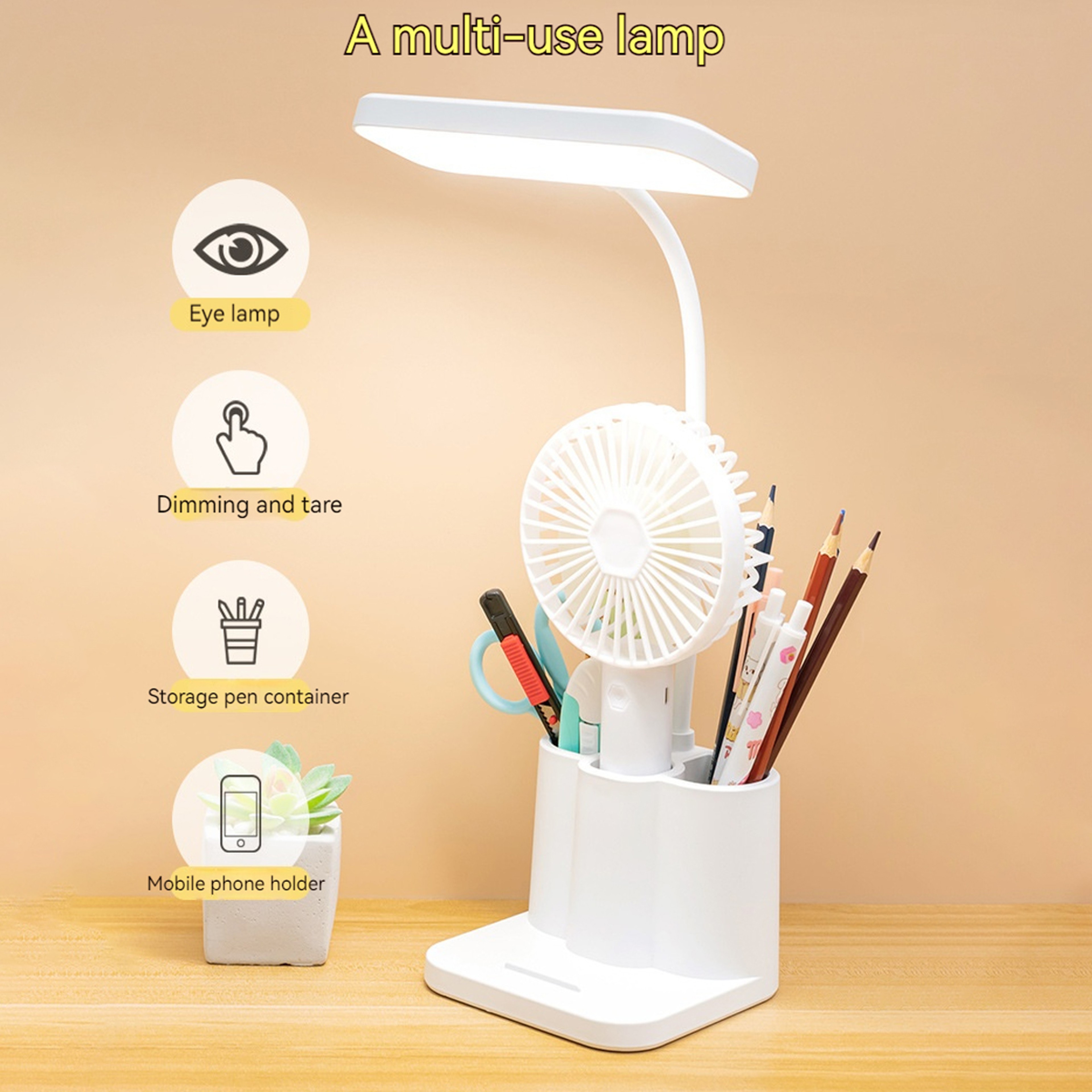 USB Desk Lamp Dimmable Eye Protection Reading Light Flexible Goose Neck For Bedroom Bedside Dormito 3