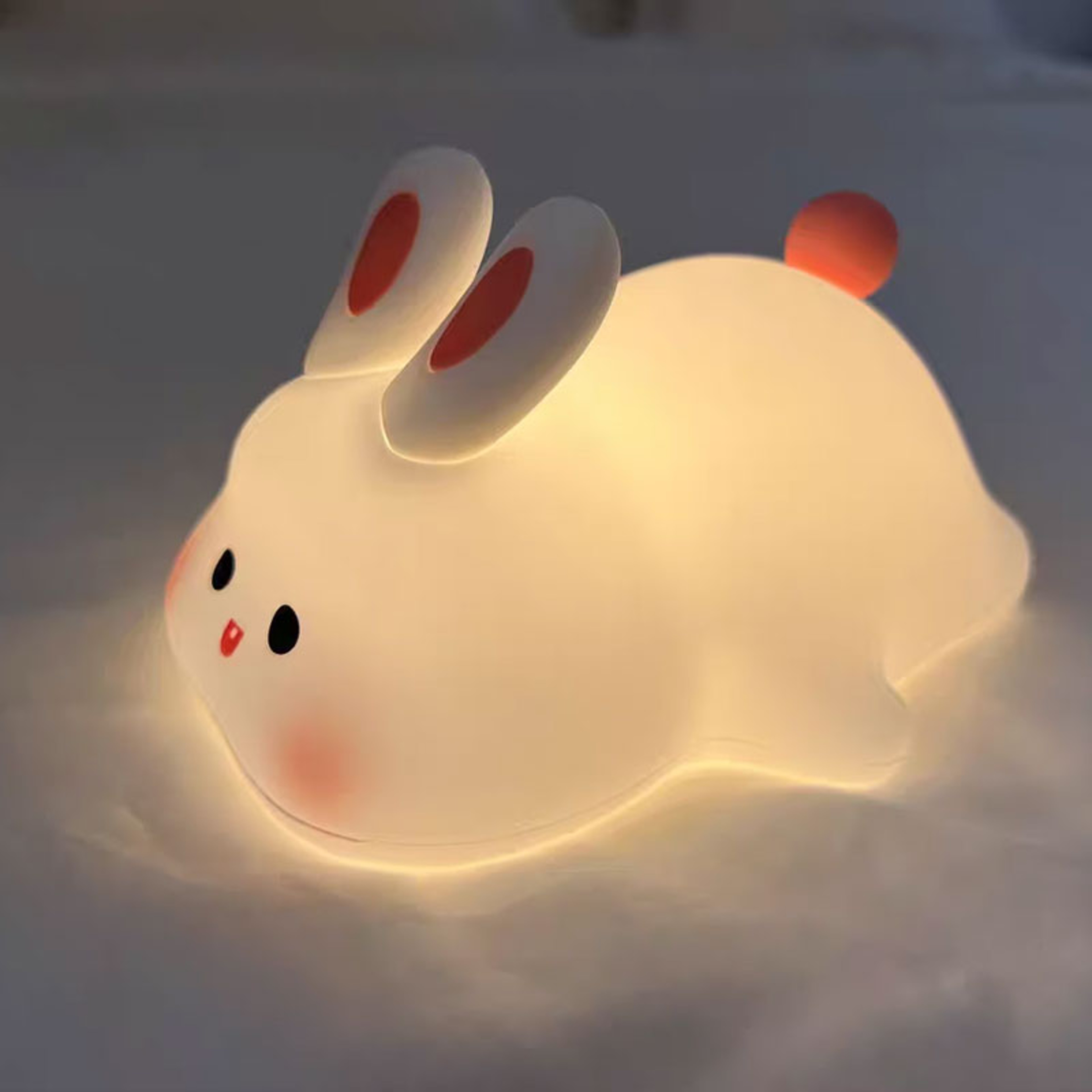 Cute Animal Night Light, Touch Sensor Kids Nightlight, Silicone Bedside Lamp, Cartoon Bedroom Decor, Christmas Gift – view 2