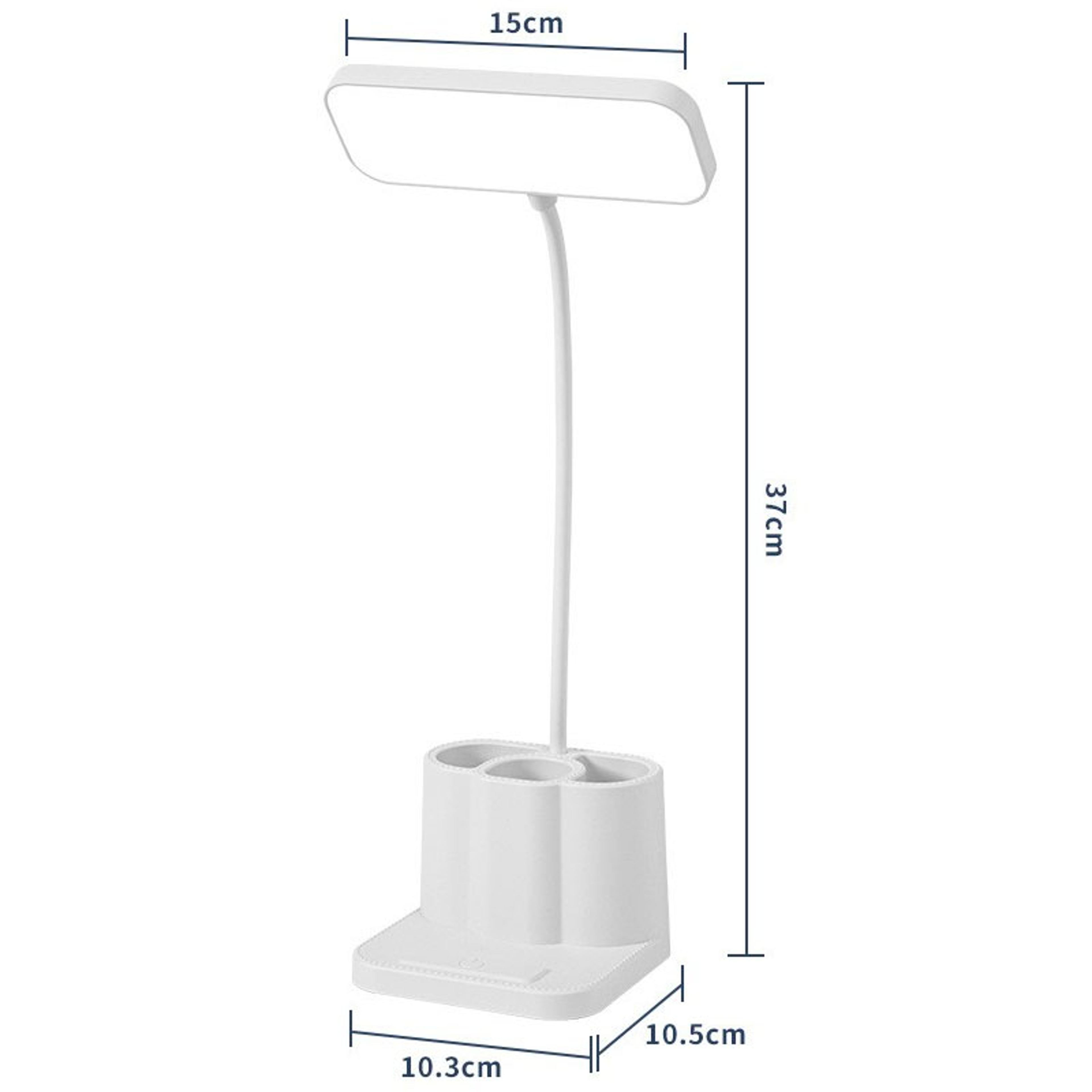 LED Multi Function Pen Holder Desk Lamp, with USB Connection for Phone Charging, Adjustable Brightness – view 6
