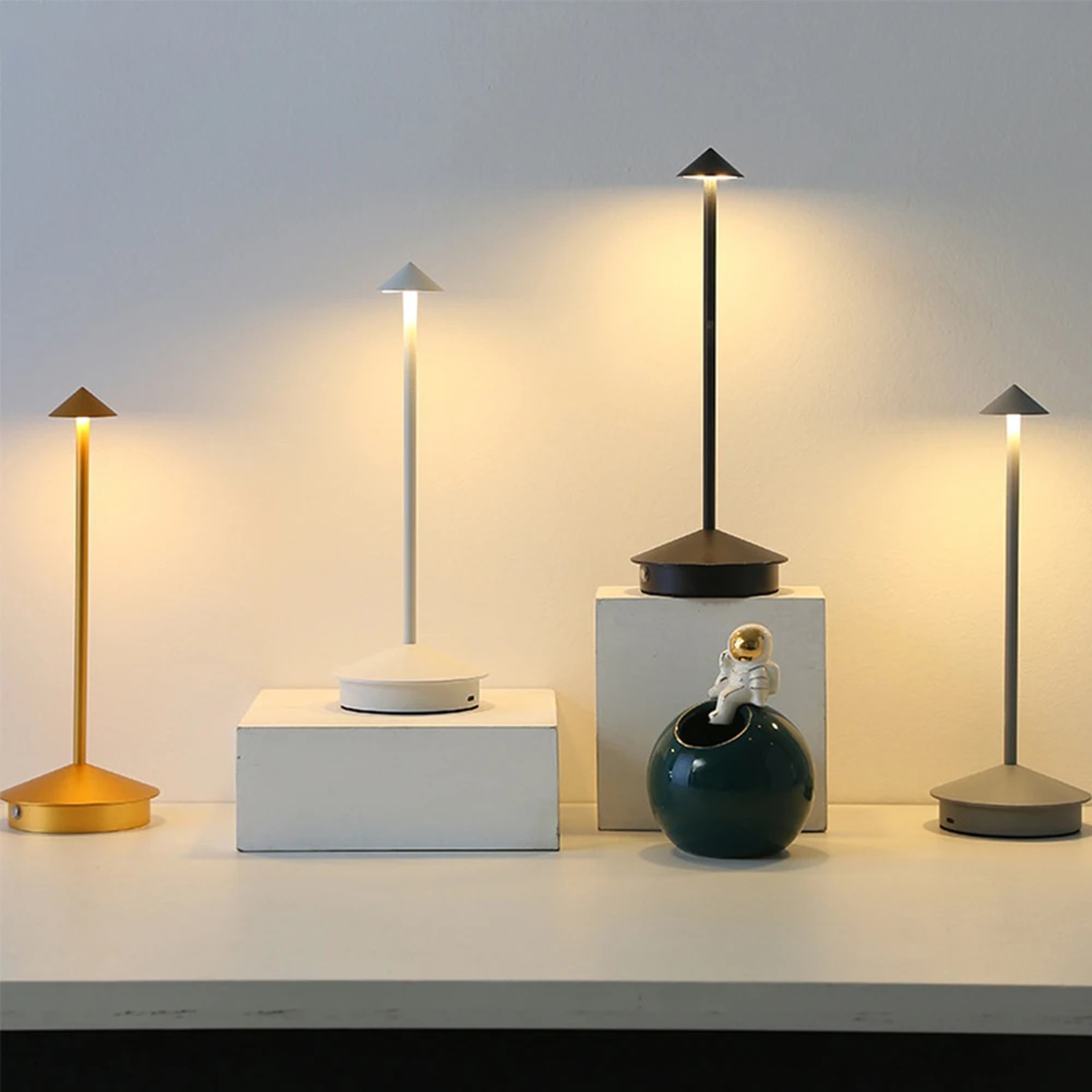 Rechargeable Table LED Lamp, Touch Sensor Night Light, Stepless Dimming for Bedroom, Desk, Hotel – view 2