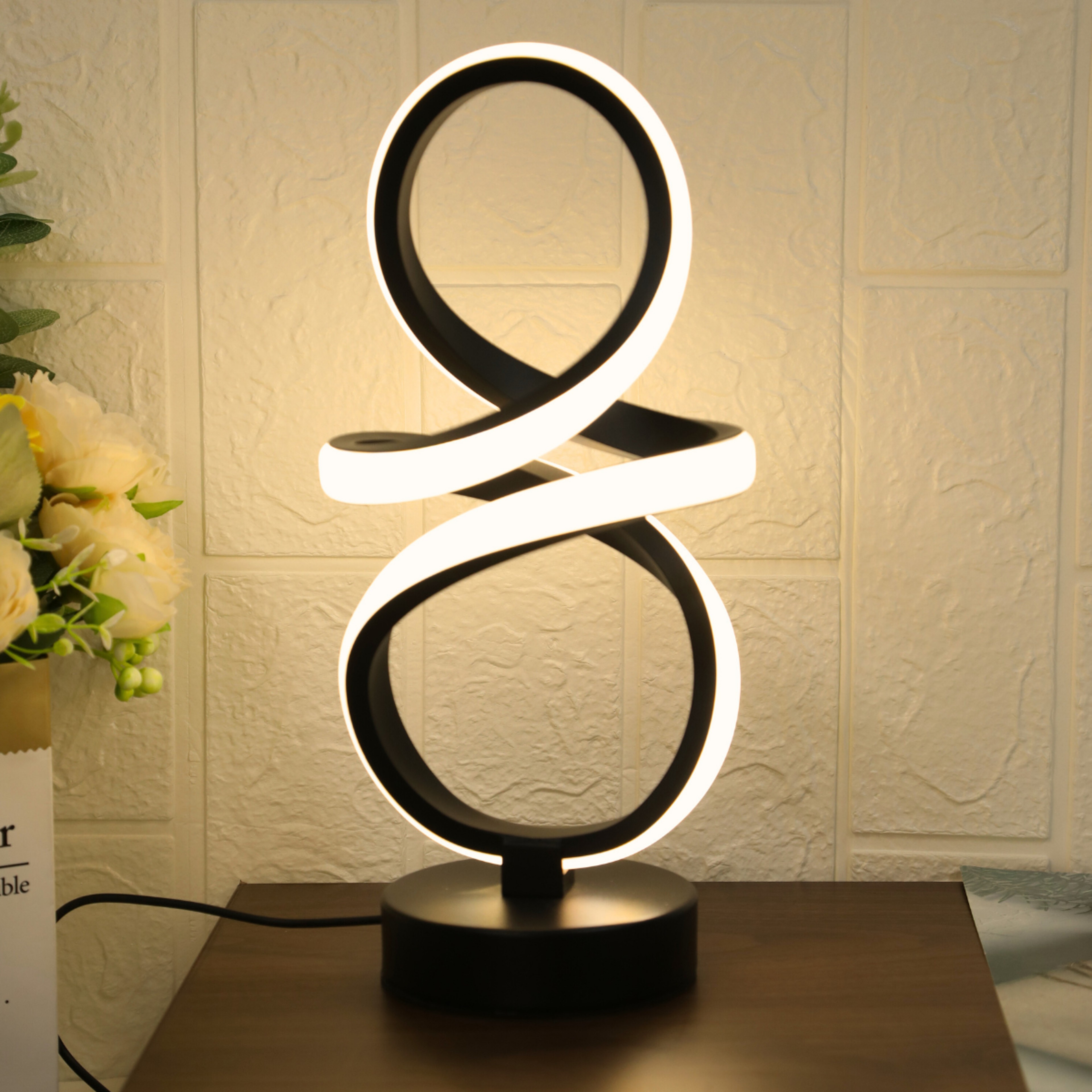 Adjustable 3 Color LED Table Lamp, with USB Power Supply, for Home Office, Bedroom, and Study Room – view 3