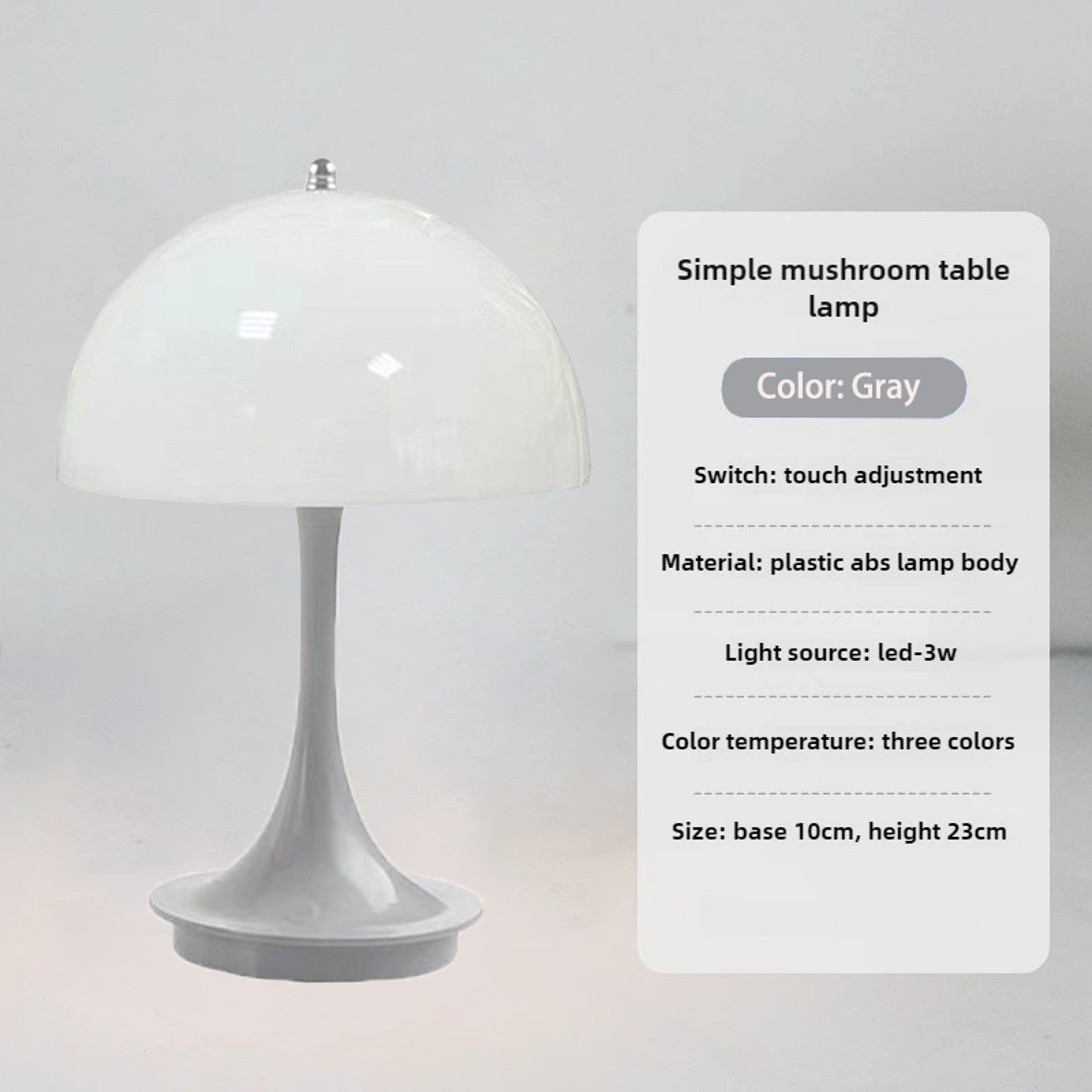ABS LED Decoration Rechargeable, Portable Night Light with 3 Color Dimming – view 8