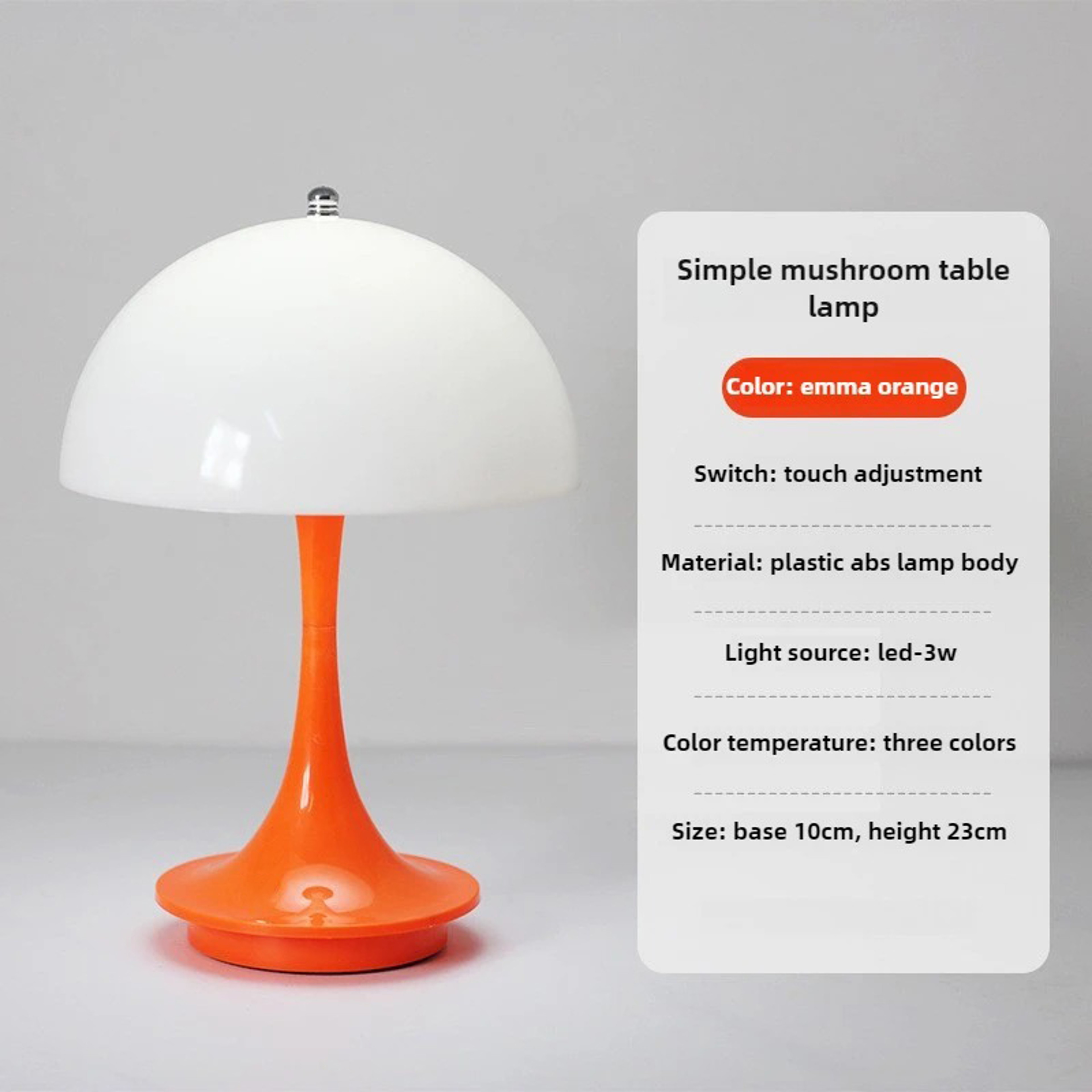 ABS LED Decoration Rechargeable, Portable Night Light with 3 Color Dimming – view 11