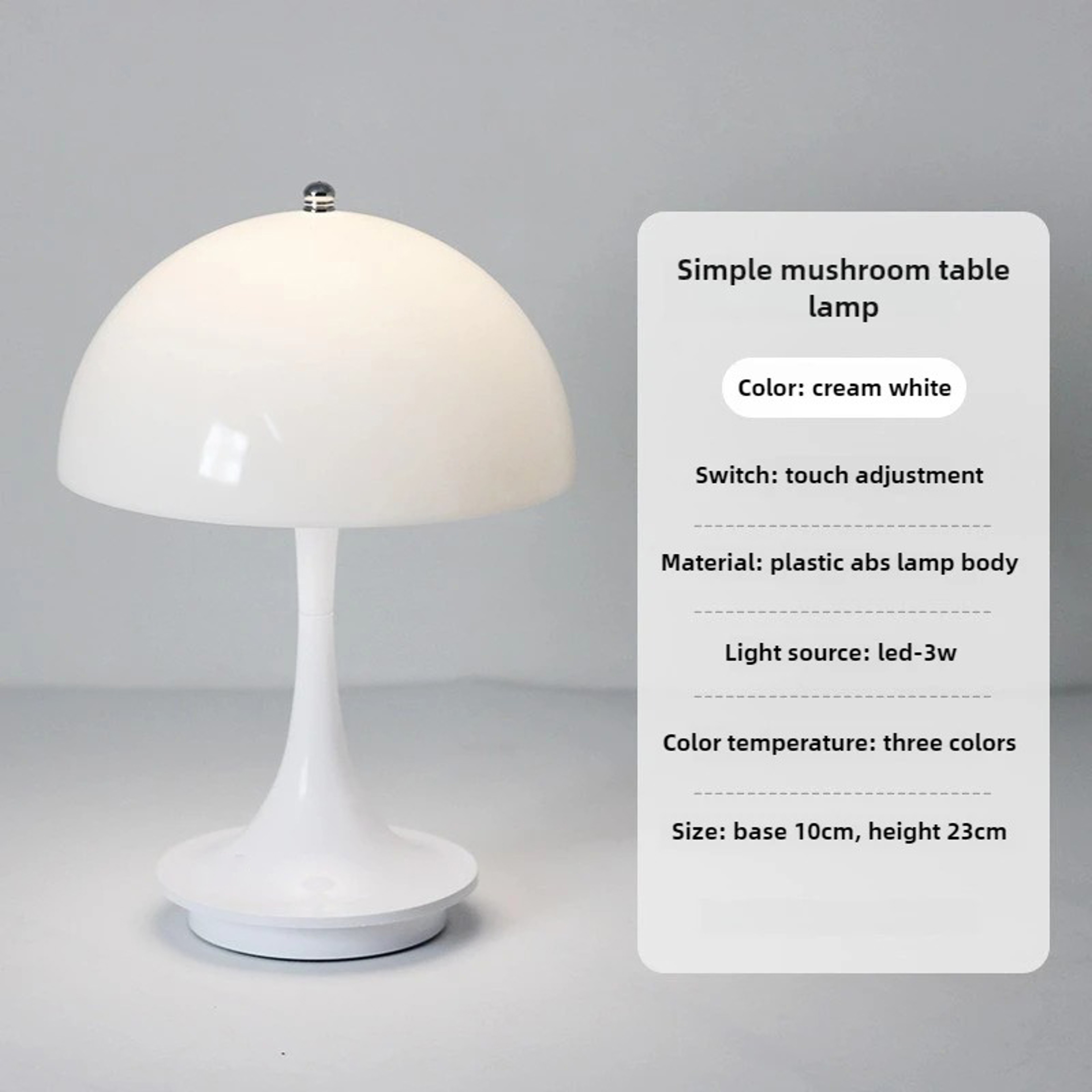 ABS LED Decoration Rechargeable, Portable Night Light with 3 Color Dimming – view 12