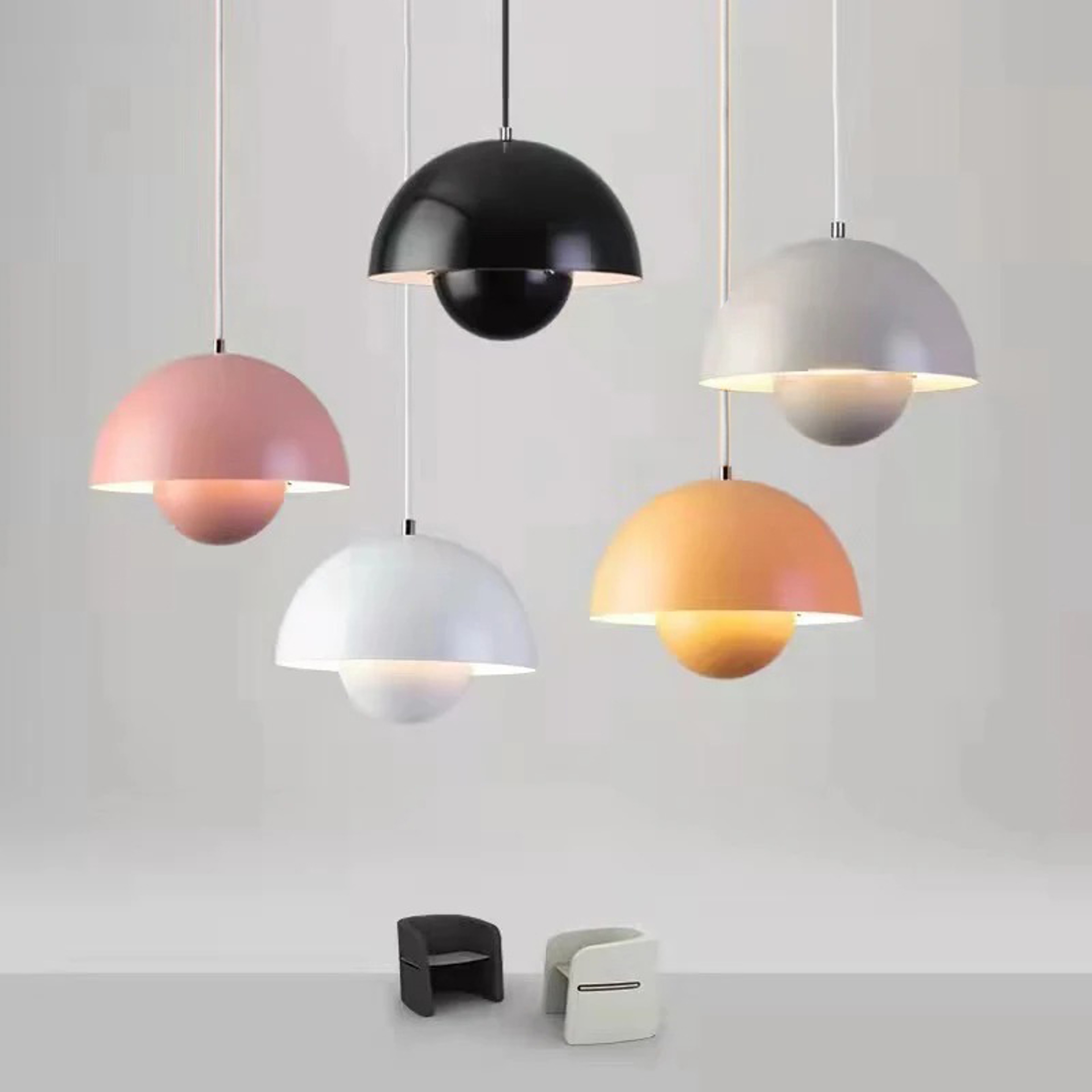 Modern Bud Pendant Light Creative Chandelier Multi Color Optional Indoor Lighting For Bedroom Study 2