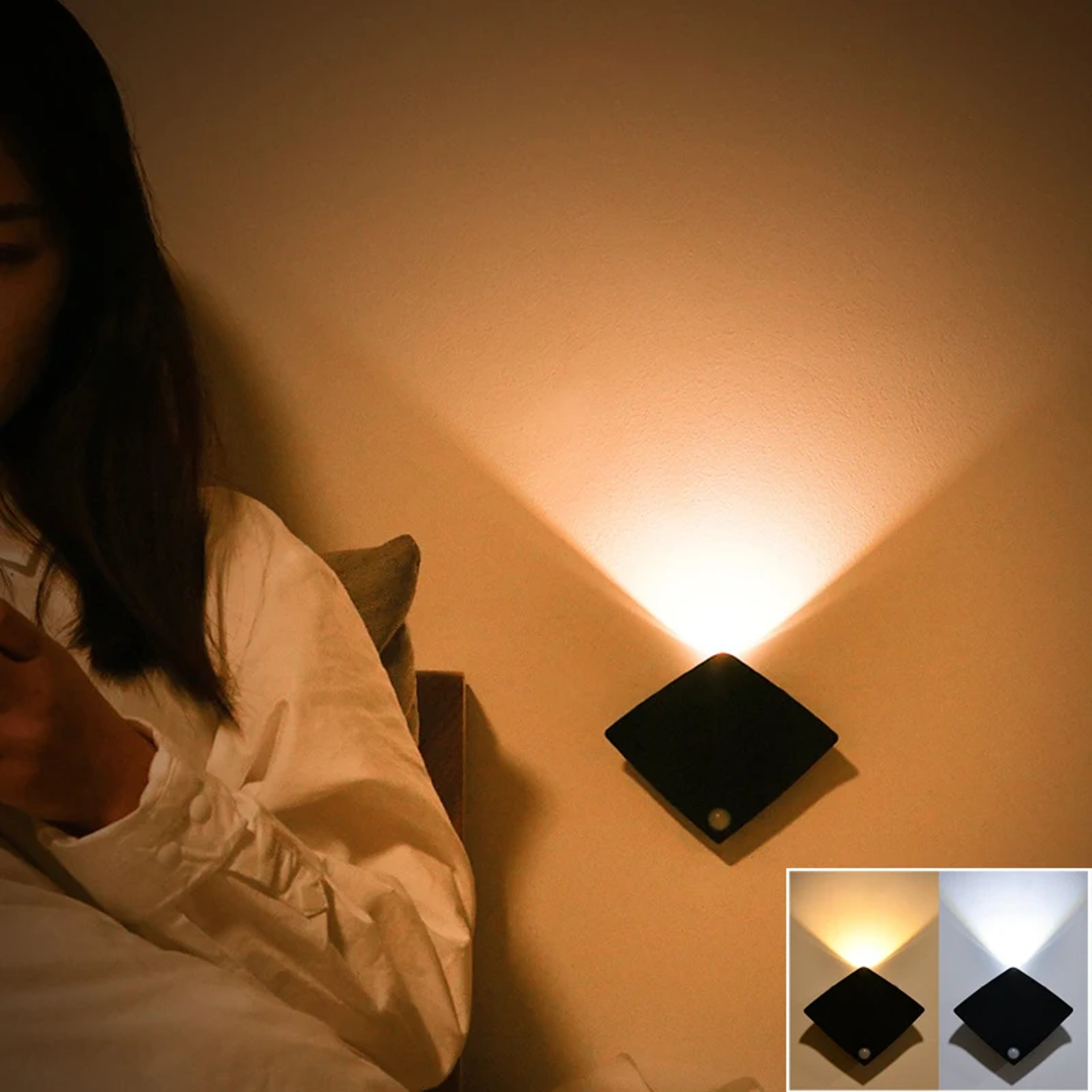 Wireless Portable Lamp Rechargeable Wall Sconces With Motion Sensor LED Night Light For Bedroom Liv 0
