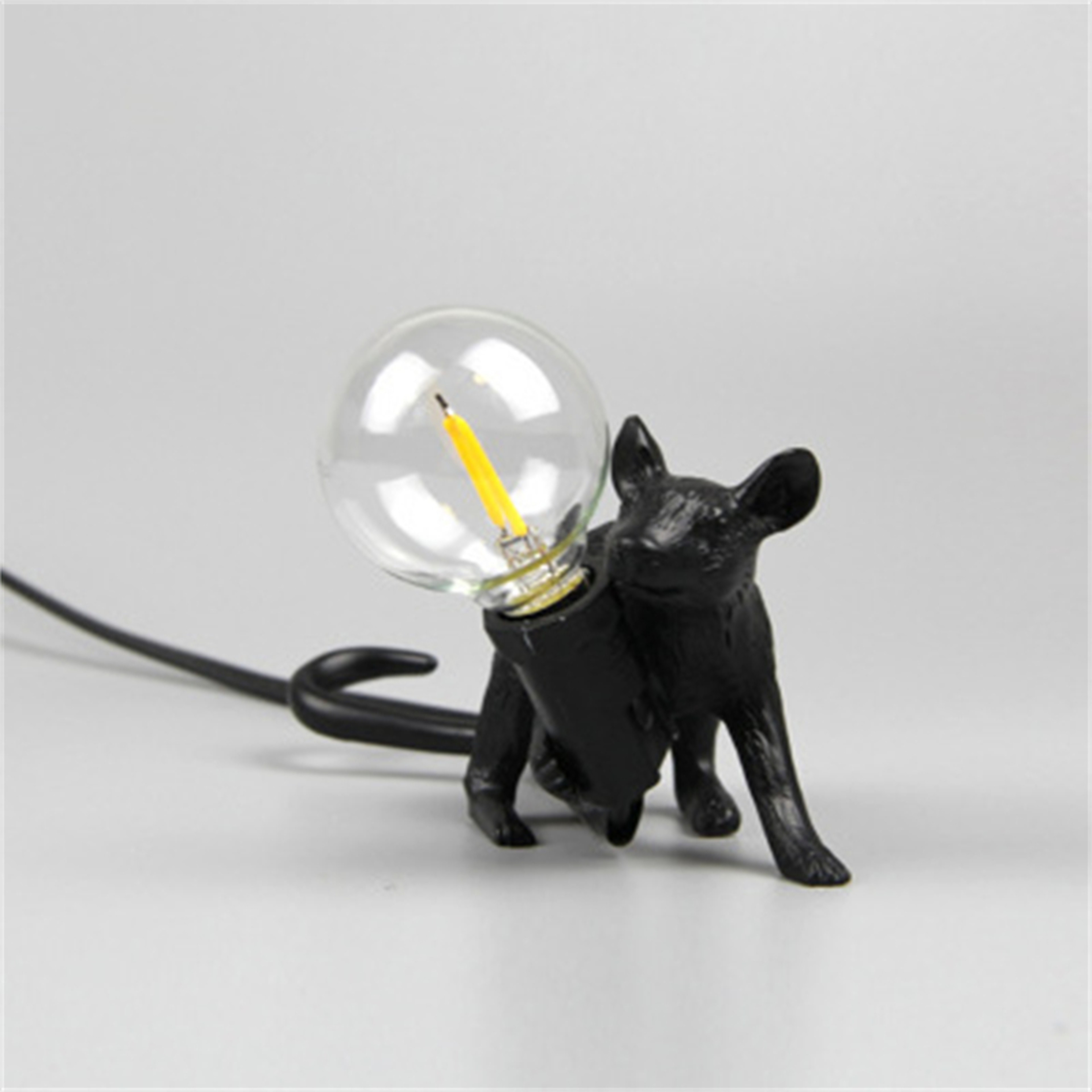 Modern Animal Desk Lamp, Cute Resin Night Light, Mouse Cat Squirrel Design, Home Decor Lighting – view 10