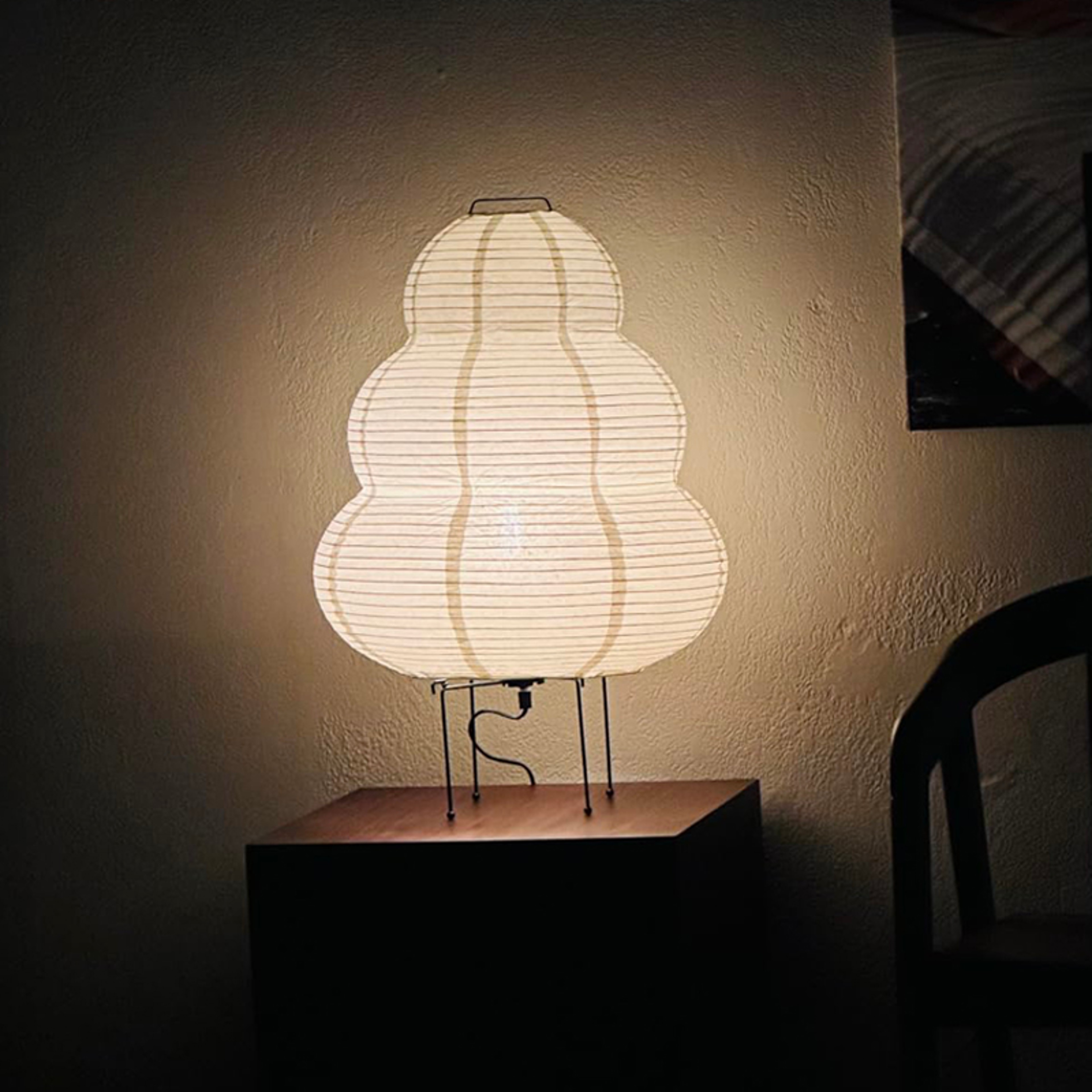Style LED Rice Paper Desk Lamp, Tricolor Dimming, Home Art Decoration Lamps, Living Room, Hotel, Bedroom, Bedside Night – view 4