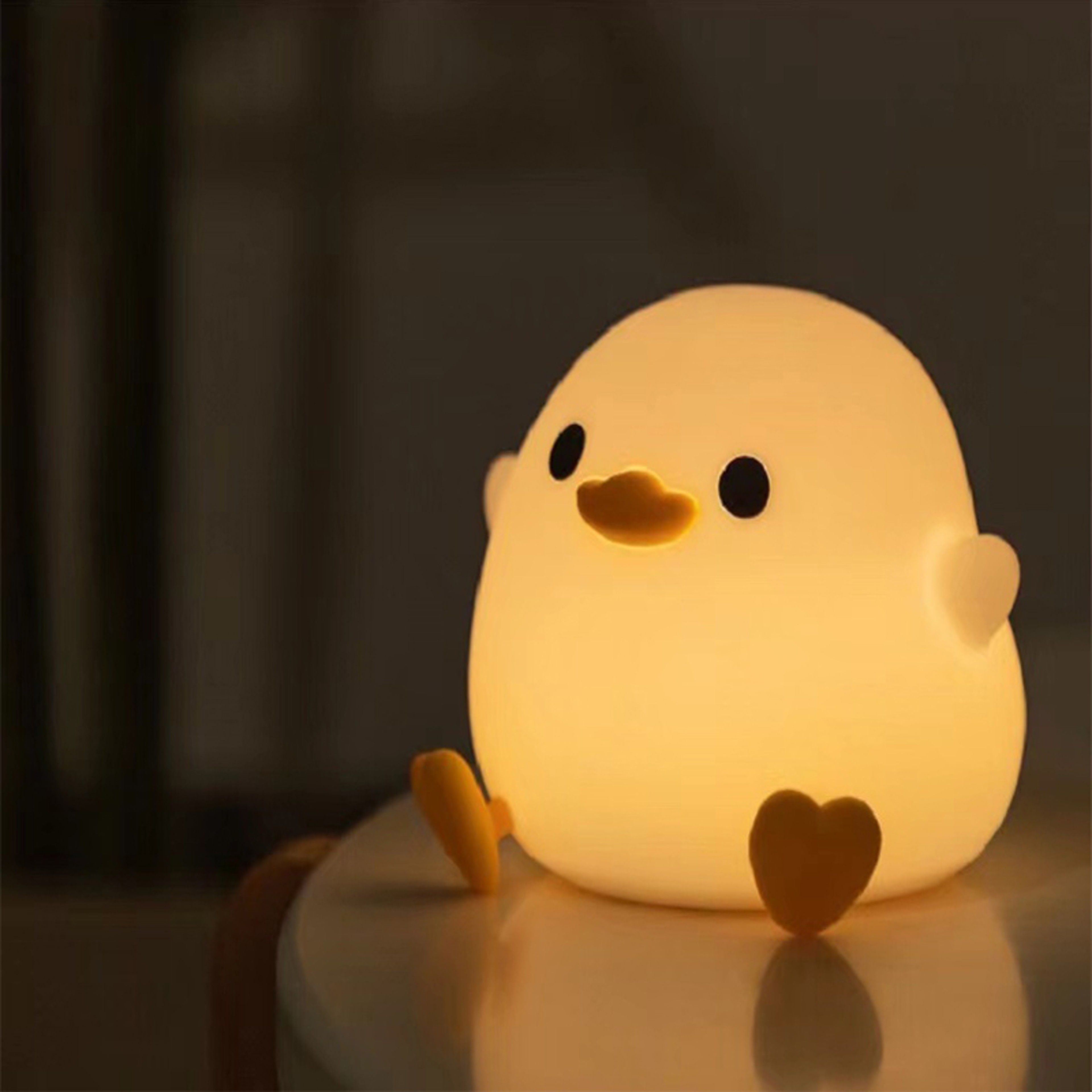 Cute Duck Lamp, Rechargeable Dimmable Nightlight, Silicone LED Bedside Lamp for Nursery – view 7