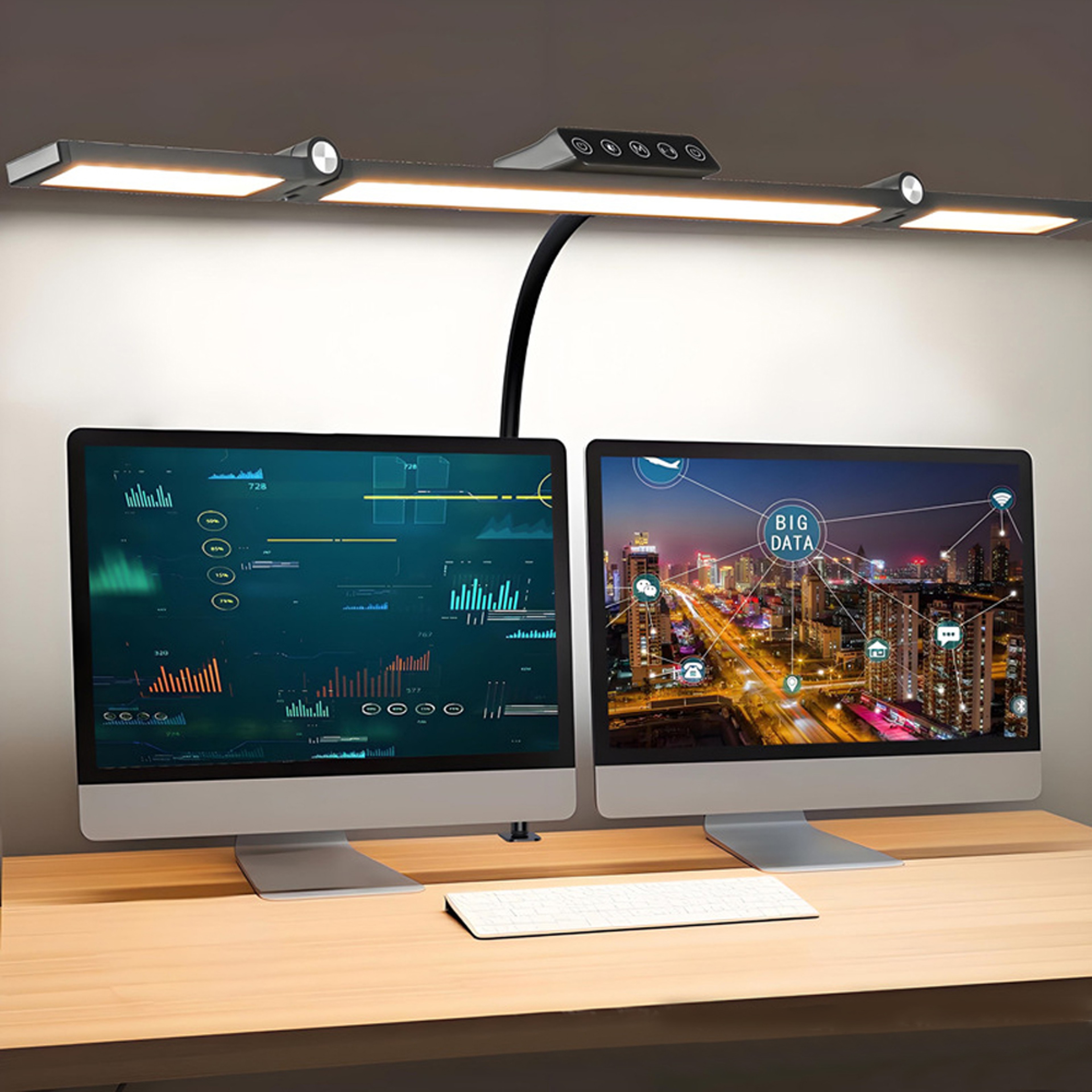 Ultra Bright LED Desk Lamp, with Clamp Mount, 3 Adjustable Heads, Automatic Dimming, Perfect Office Computer Desk Light – view 3