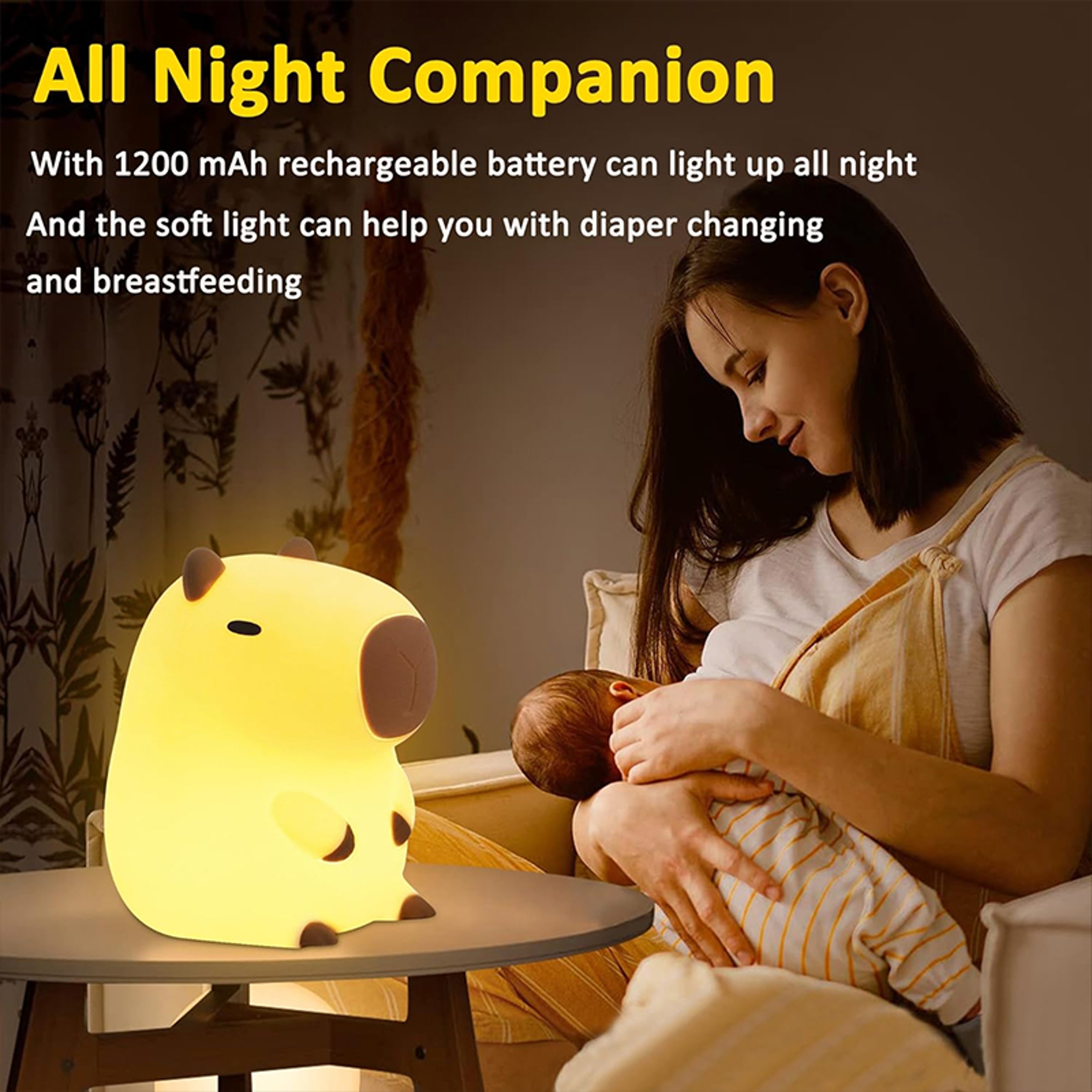 Rechargeable Animal Night Light, Touch Control, Kids Bedside Lamp, Soothing Nursery Decor, Ideal Gift – view 4