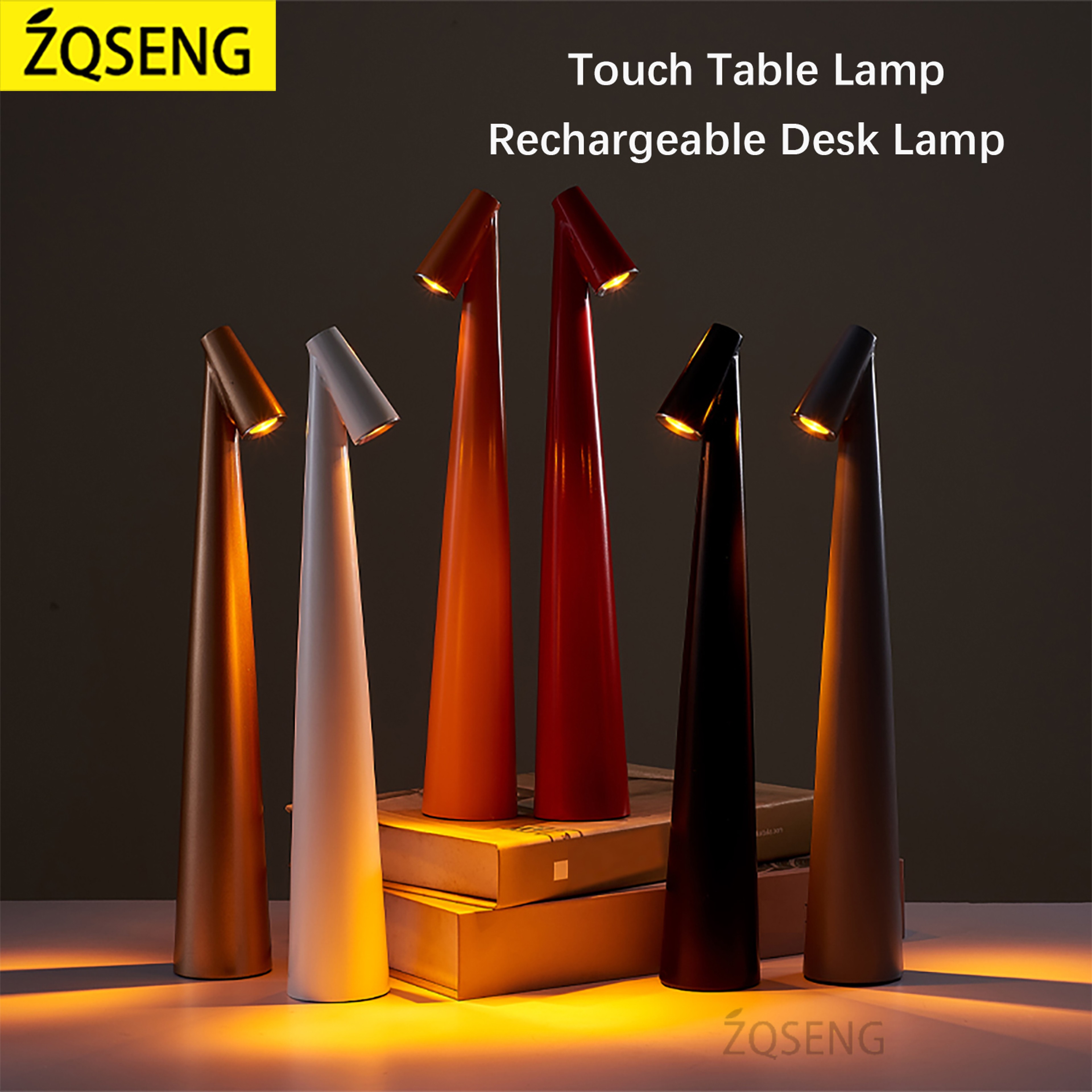 Rechargeable Wireless Table Lamp LED Touch Sensor Desktop Night Light For Bedroom Hotel Bar Decor 0