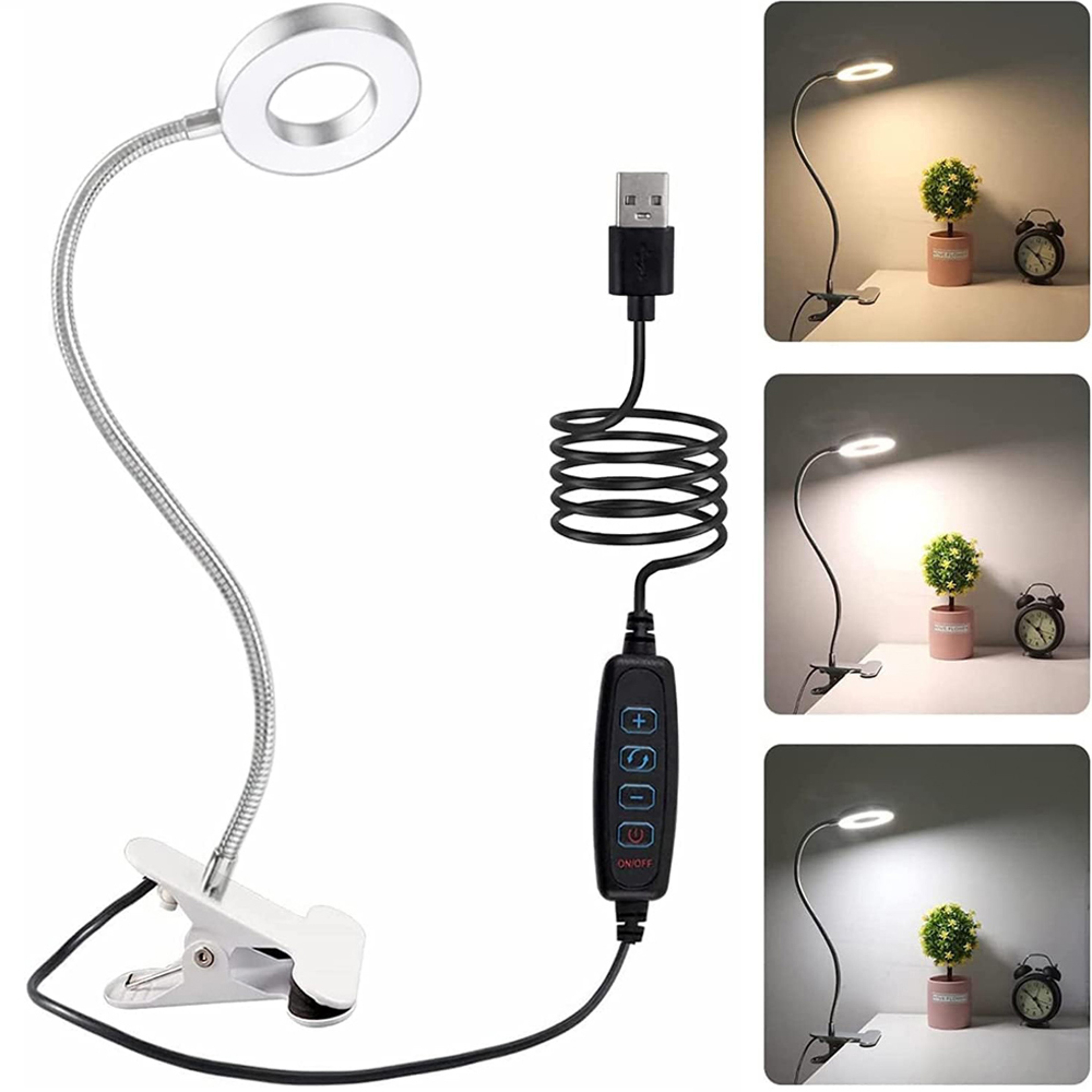 Dimmable LED Reading Light, 360 Flexible Gooseneck, Clip On Desk Lamp, Eye Protection Bedside Table Light – view 7