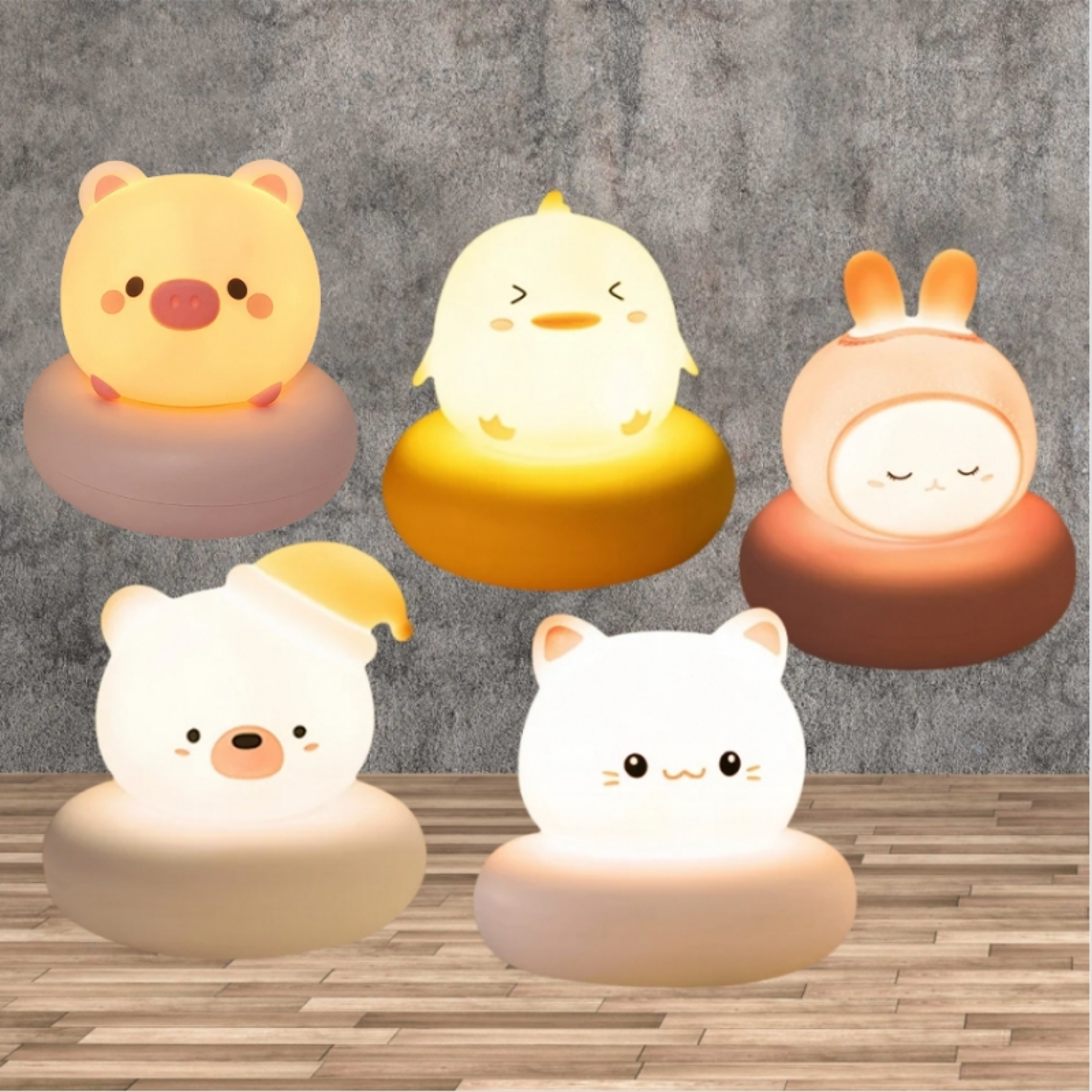 Touch Control Nightlight, Cute Animal Night Light for Kids, 3 Level Dimmable Nursery Sleeping Lamp, Breastfeeding Toddle – view 1