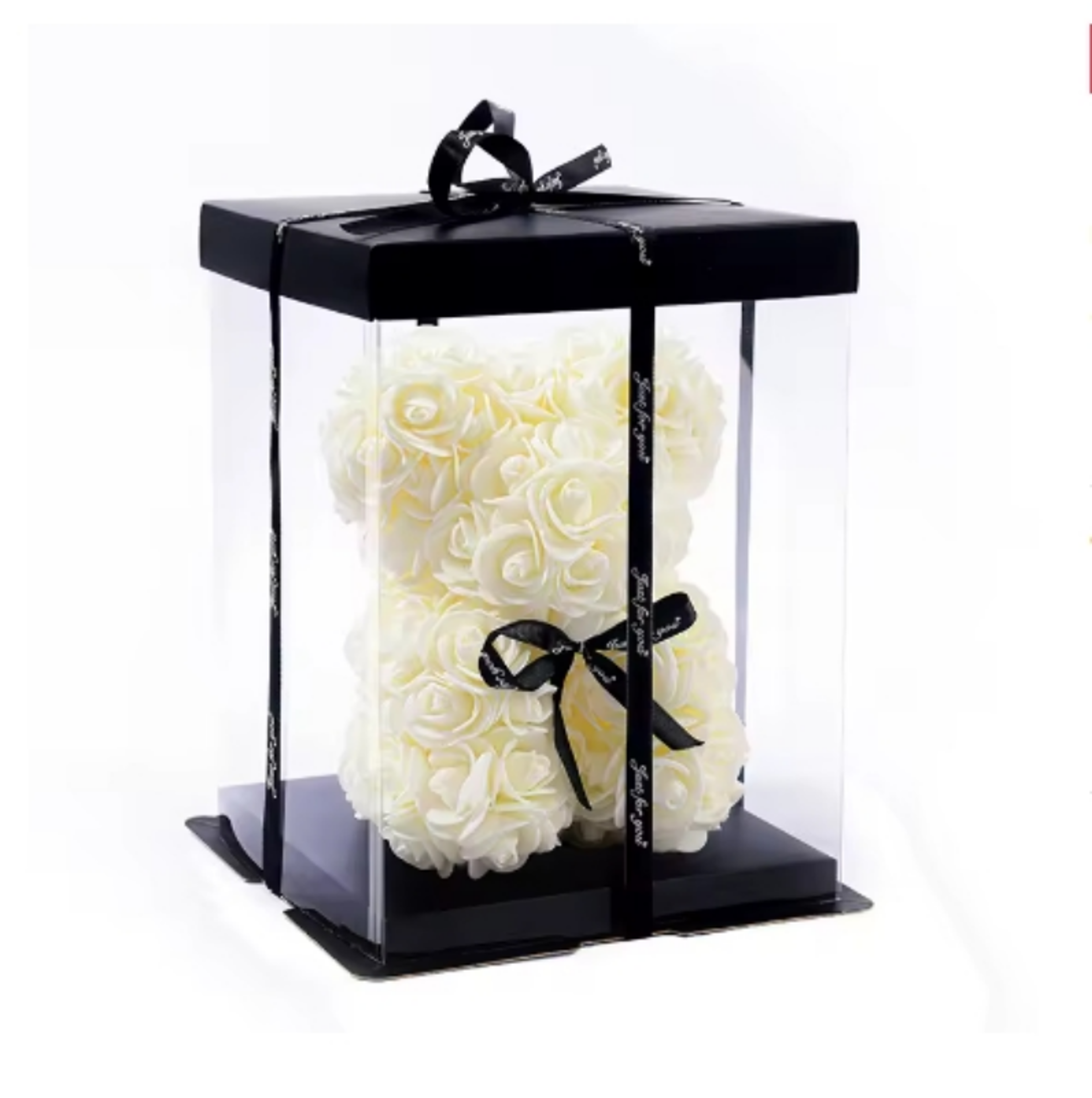 Rose Bear Gift, Artificial Foam Flowers Bear for Valentines Day, Anniversary, Wedding, Birthday, with Gift Box – view 9