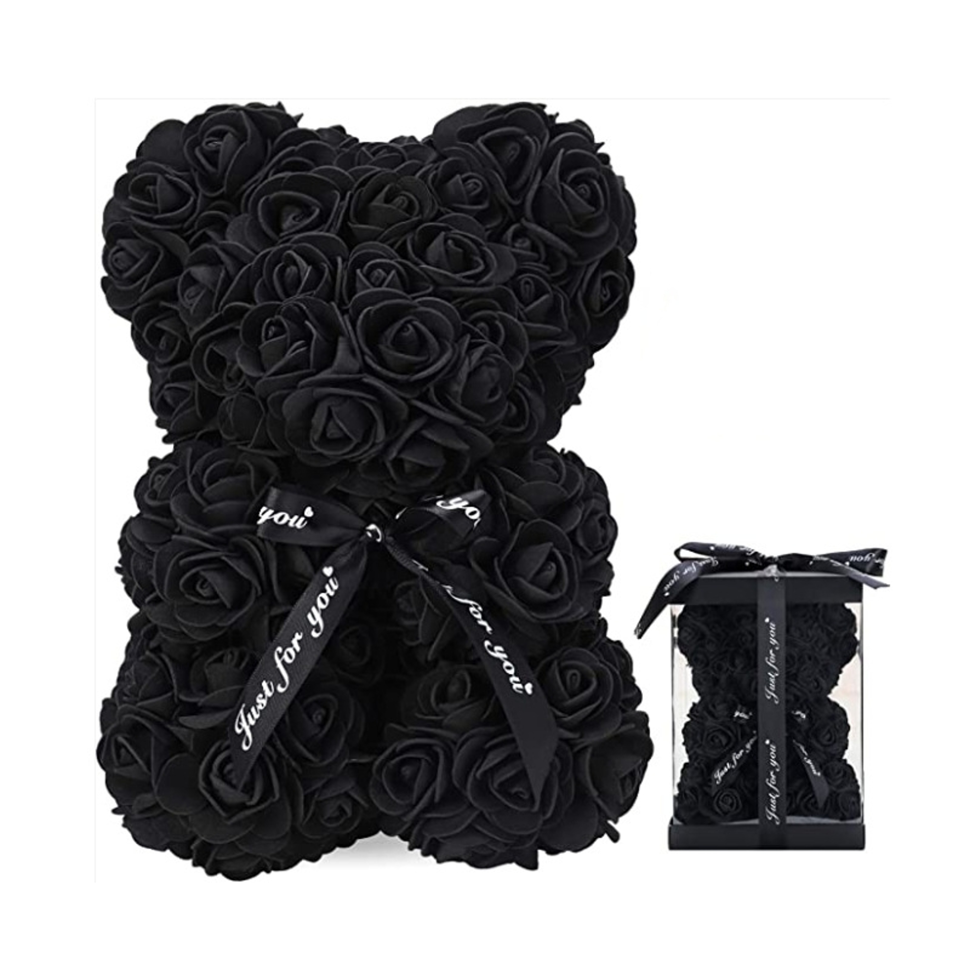 Rose Bear Gift, Artificial Foam Flowers Bear for Valentines Day, Anniversary, Wedding, Birthday, with Gift Box – view 12