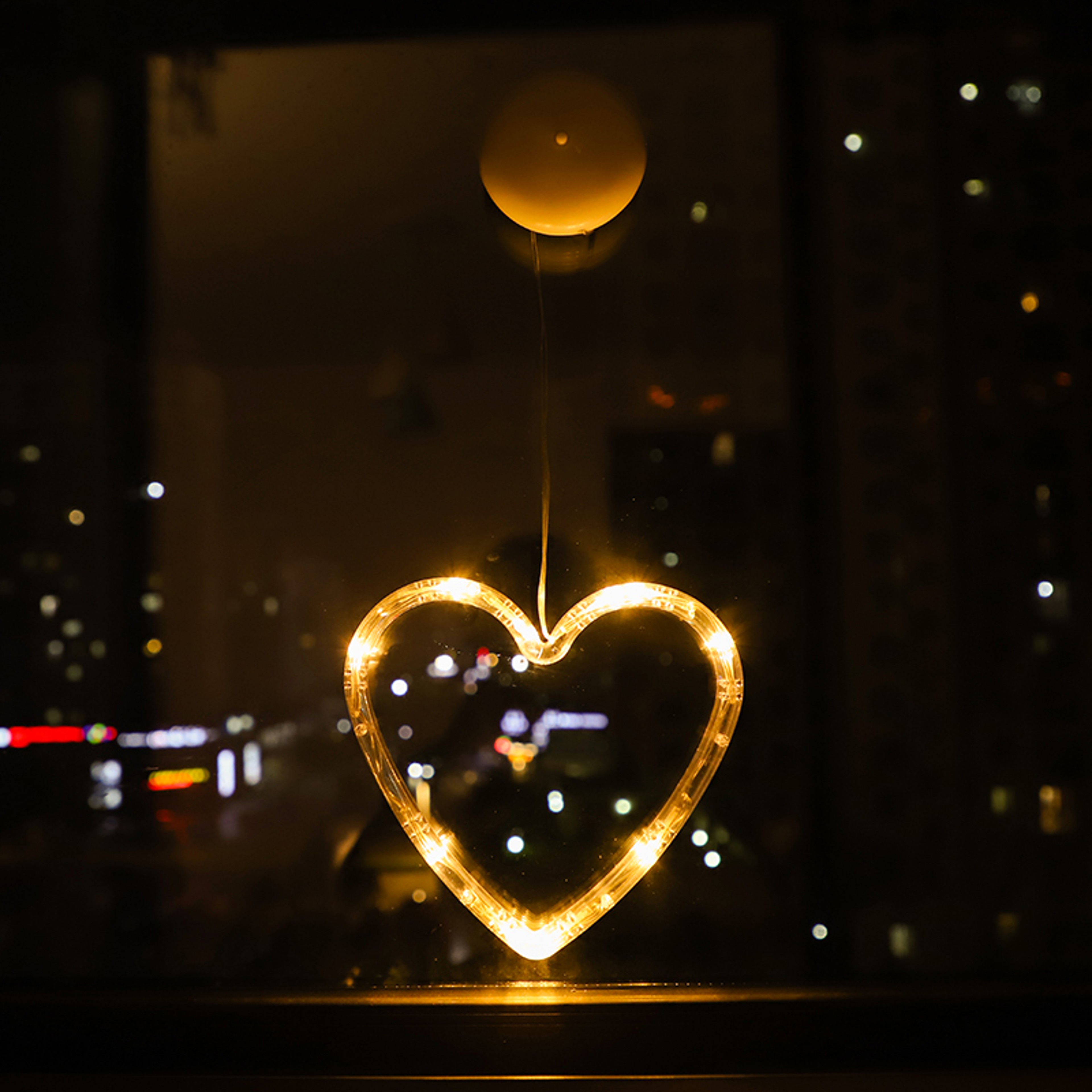 Christmas Sucker Lamp, Battery Powered LED Lights, Holiday Window Decoration for Home Decor, Bell Snowman Star Hanging – view 7