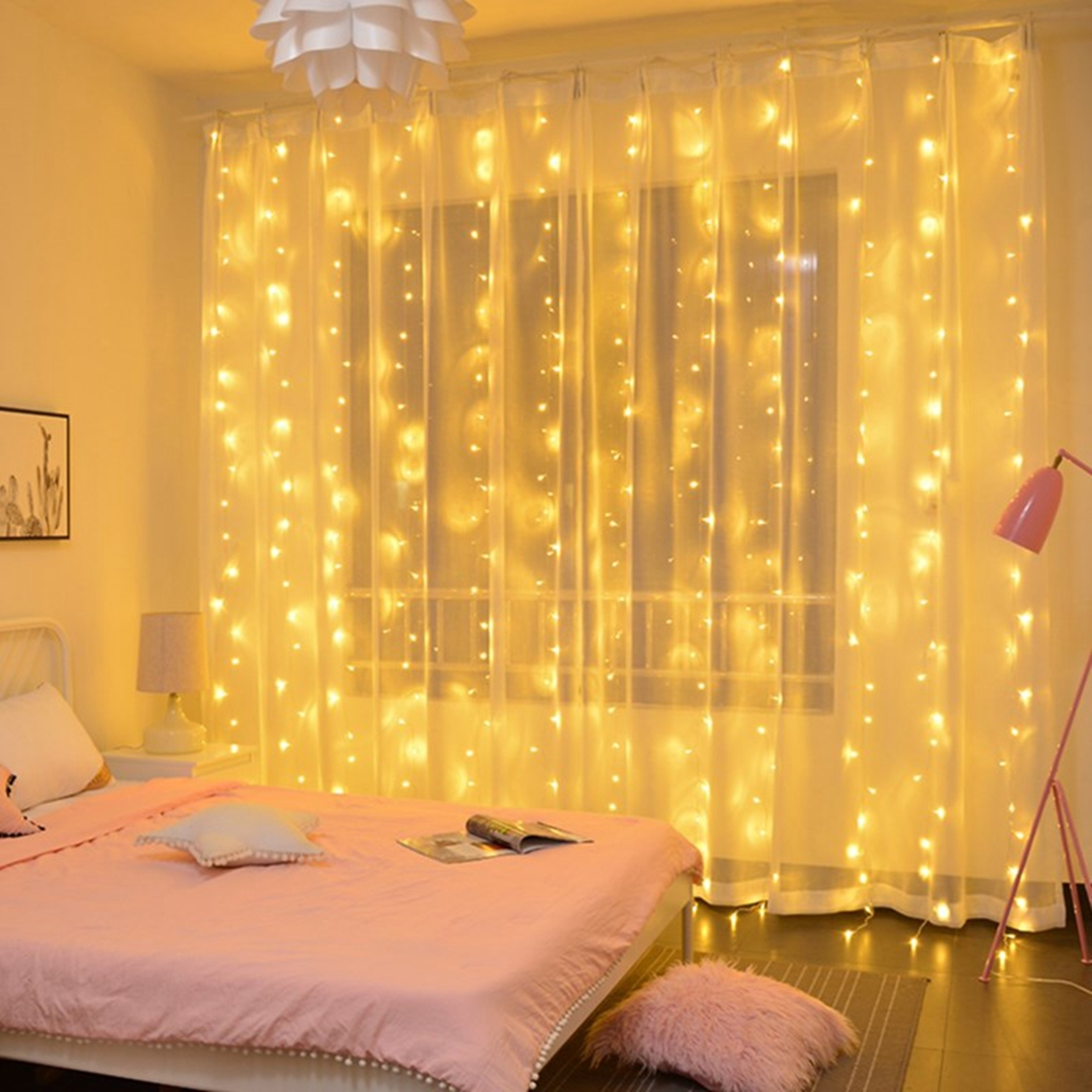 LED Curtain Lights, Remote Control Fairy Lights, Wedding Decoration, Christmas Garland, Party Festoon – view 5