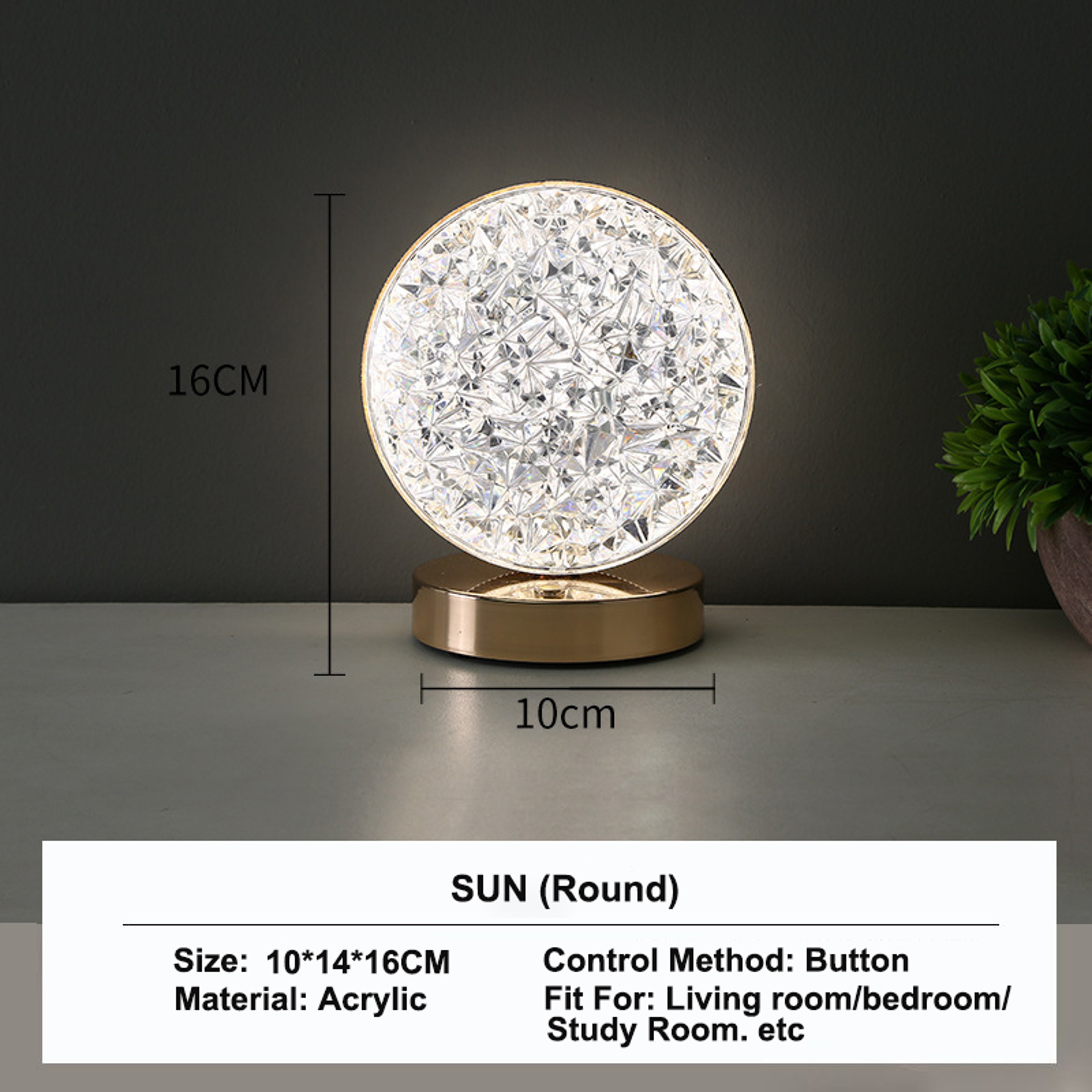 USB Rechargeable Kids Night Light, 3D Crystal LED, Touch Control, Color Changing Star Moon Lamp for Bedroom – view 7
