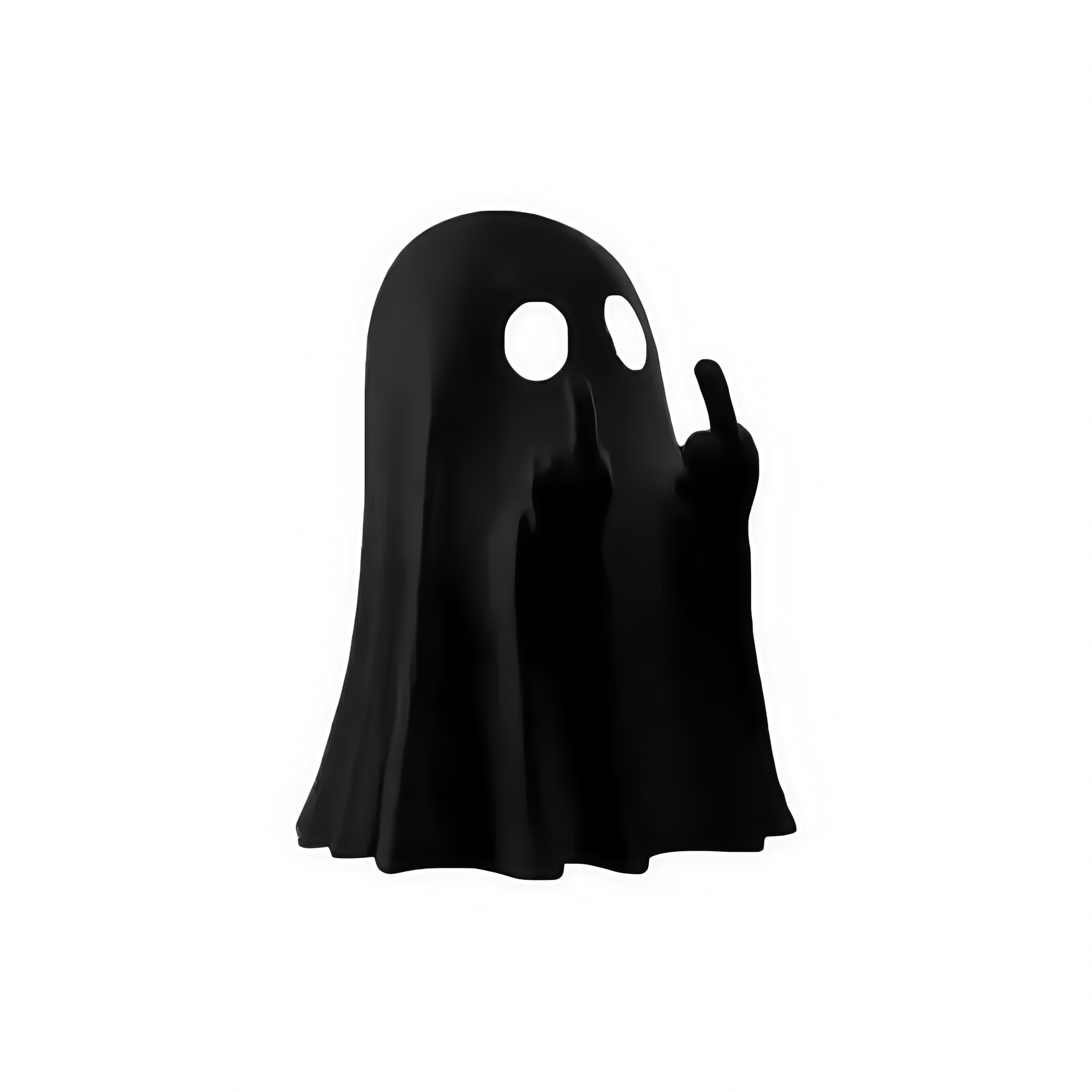 Cute Middle Finger Ghost Statue, Adorable Horror Figure, Small Halloween Decor for Home, Coffee Table Centrepiece – view 8