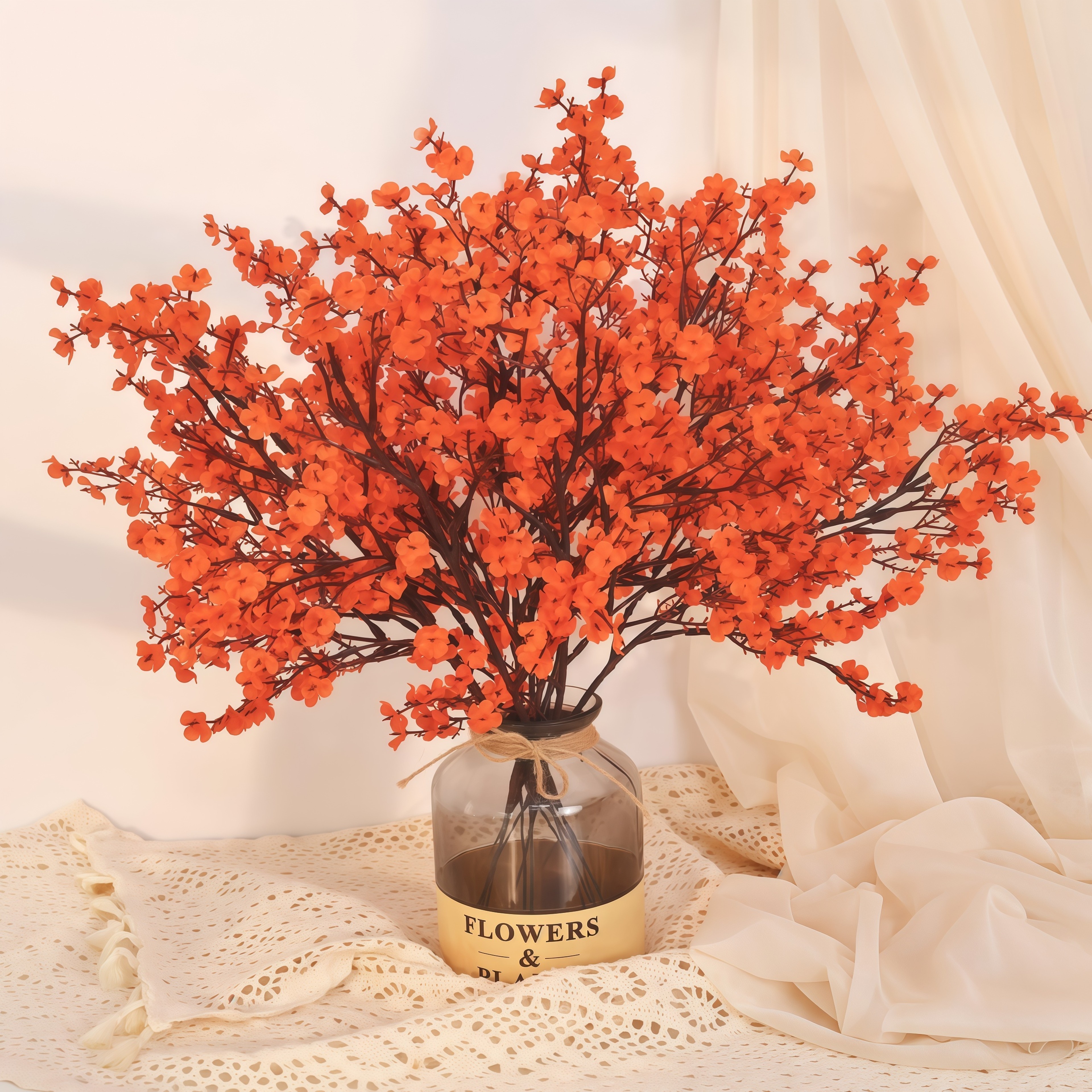 Autumn Halloween Decor, Thanksgiving Day Decorations, Baby Breathable Artificial Flowers and Silk Plants for Home Decor – view 1