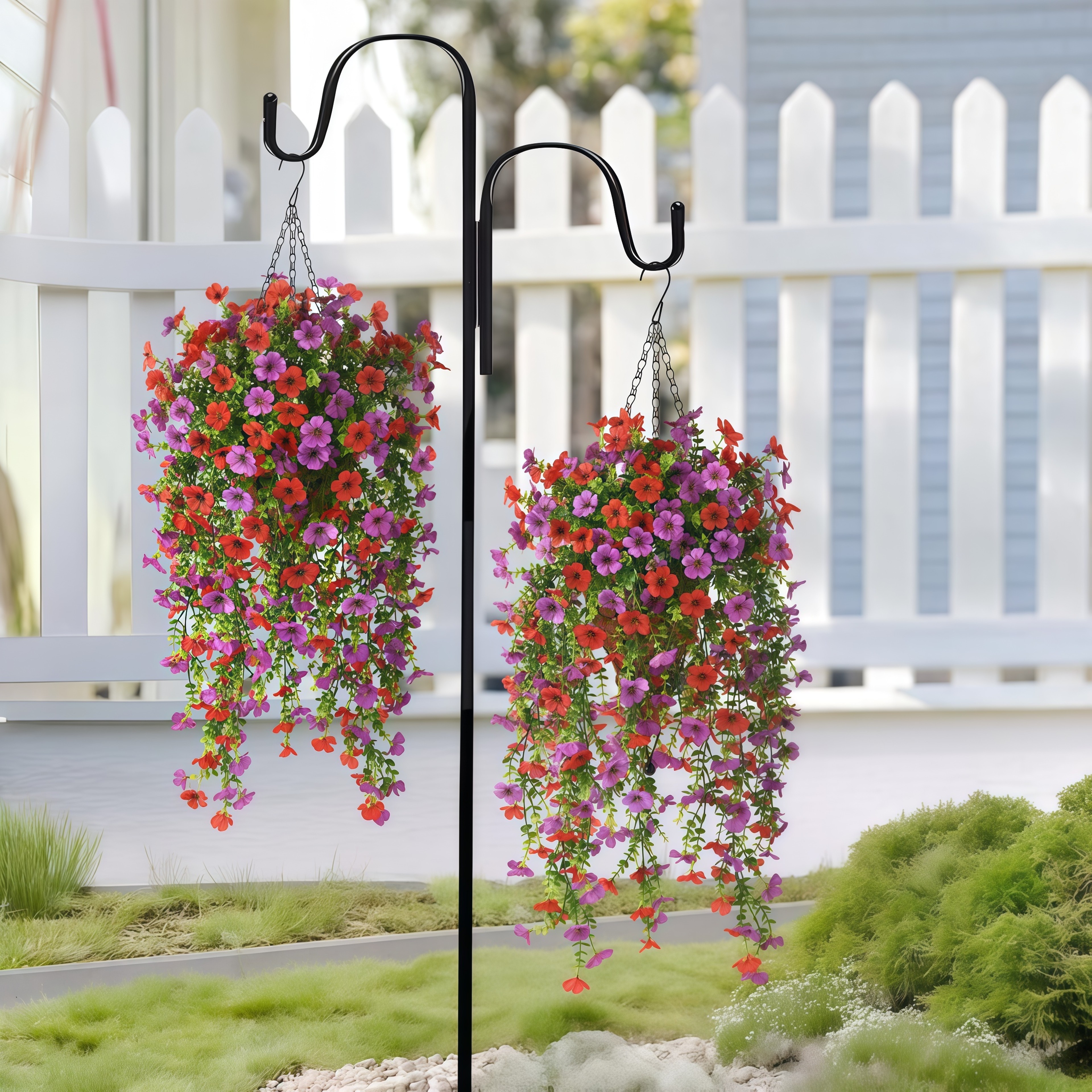 Simulated Eucalyptus and Morning Glory Vines, Artificial Flowers for Home, Outdoor, and Garden Decoration – view 3
