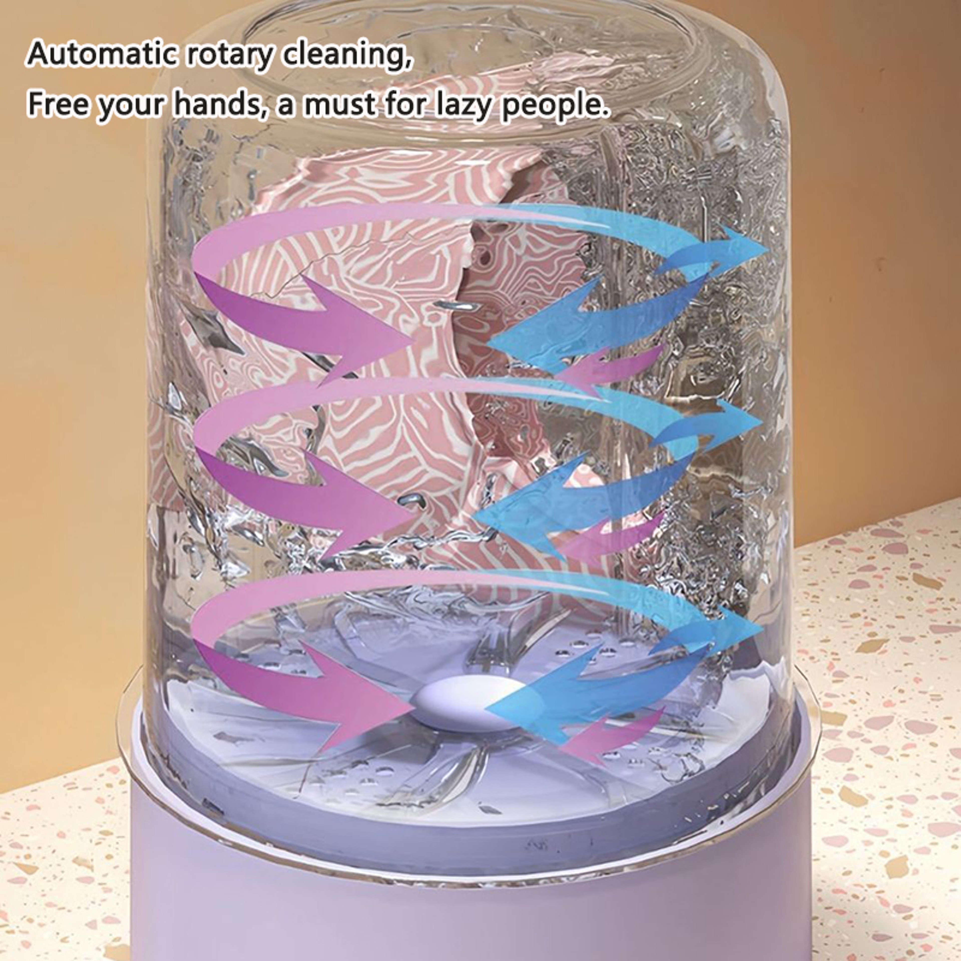 USB Portable Automatic Washing Machine Small Washer For Underwear Socks No Plug In Or Assemble 2