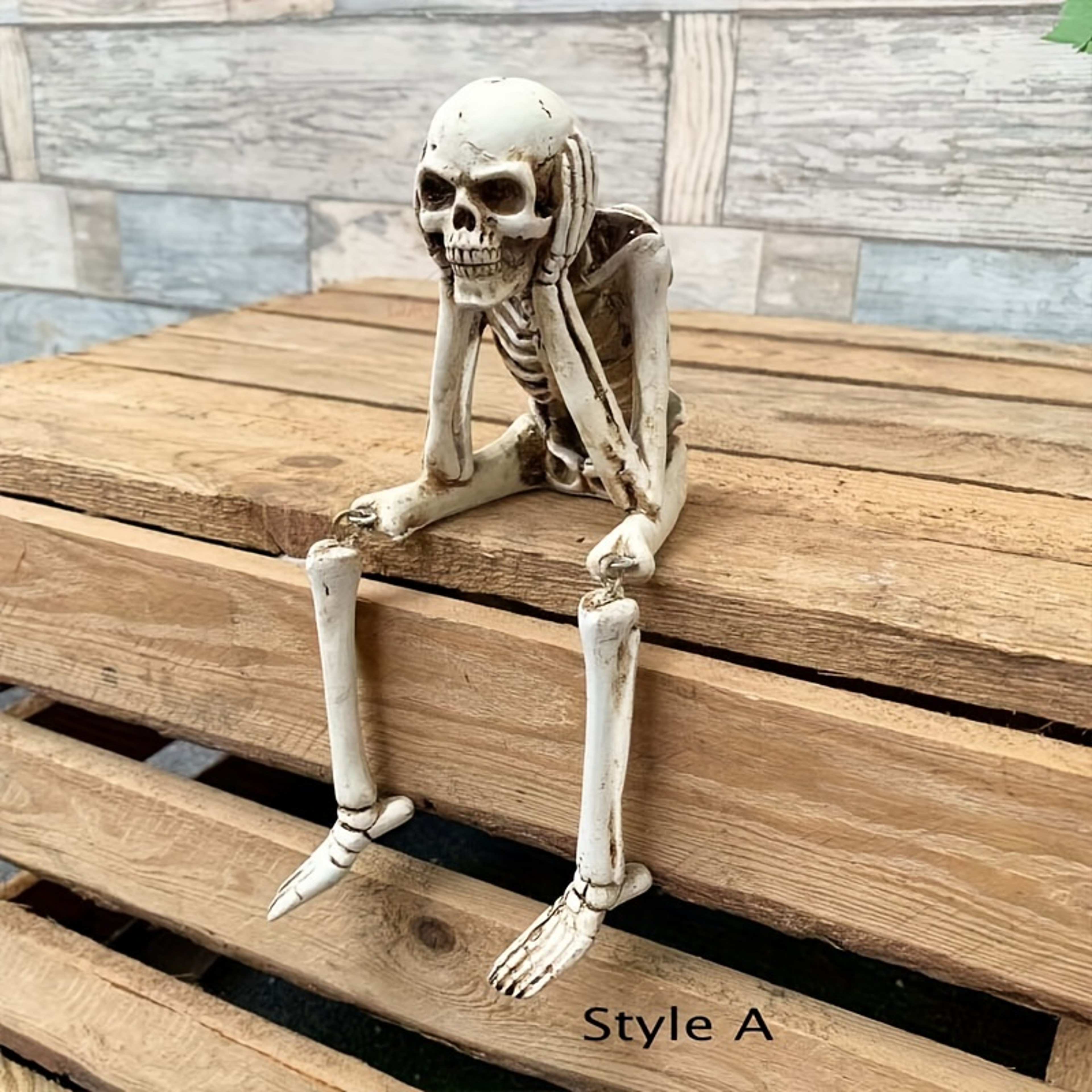 Adorable Hanging Skeleton, Resin Home Decor, Perfect for Halloween, Easter, and Hanukkah, Indoor Outdoor Use – view 1