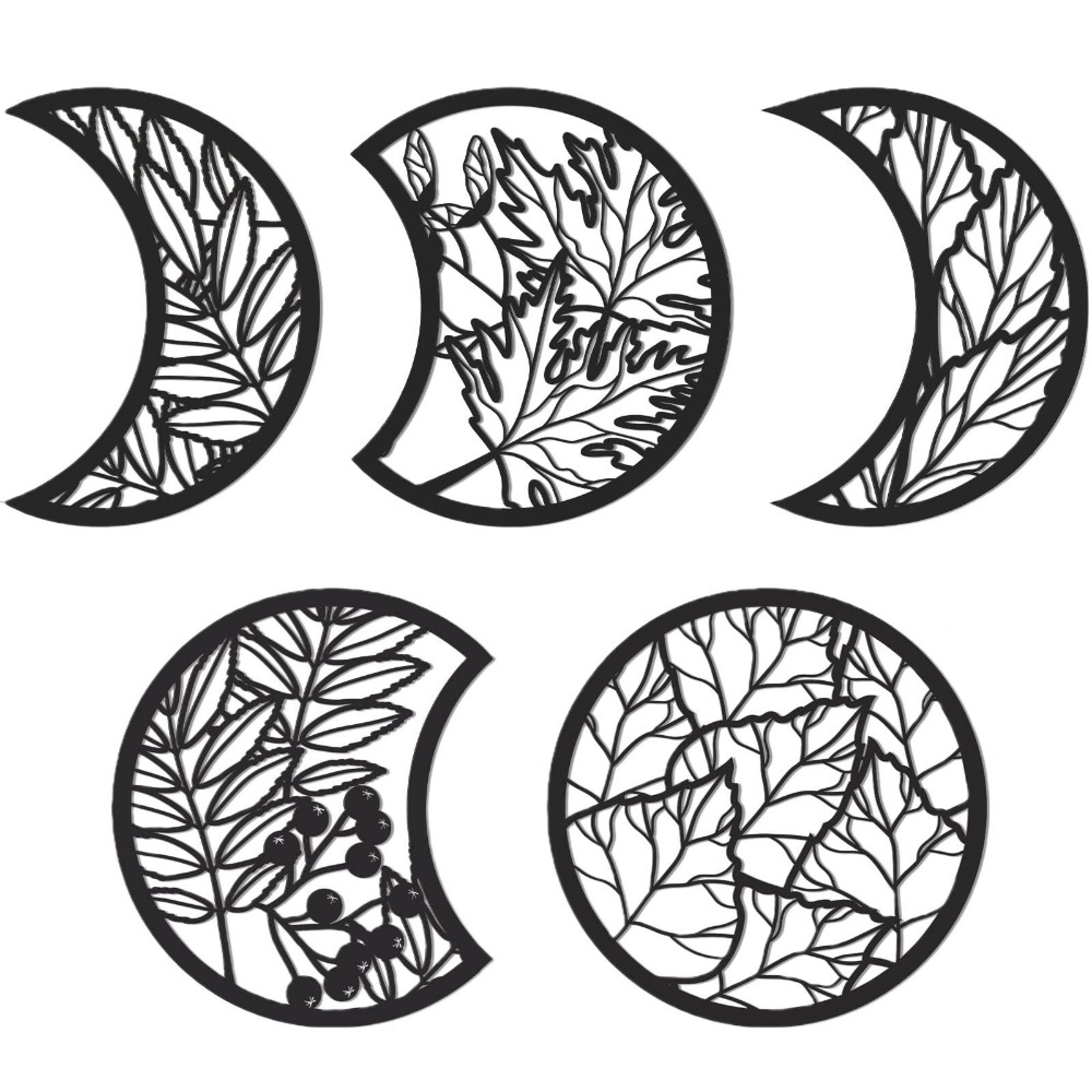 Handmade Wooden Moon Phase Wall Art, Nordic Style Decor for Living Room, Bedroom – view 5