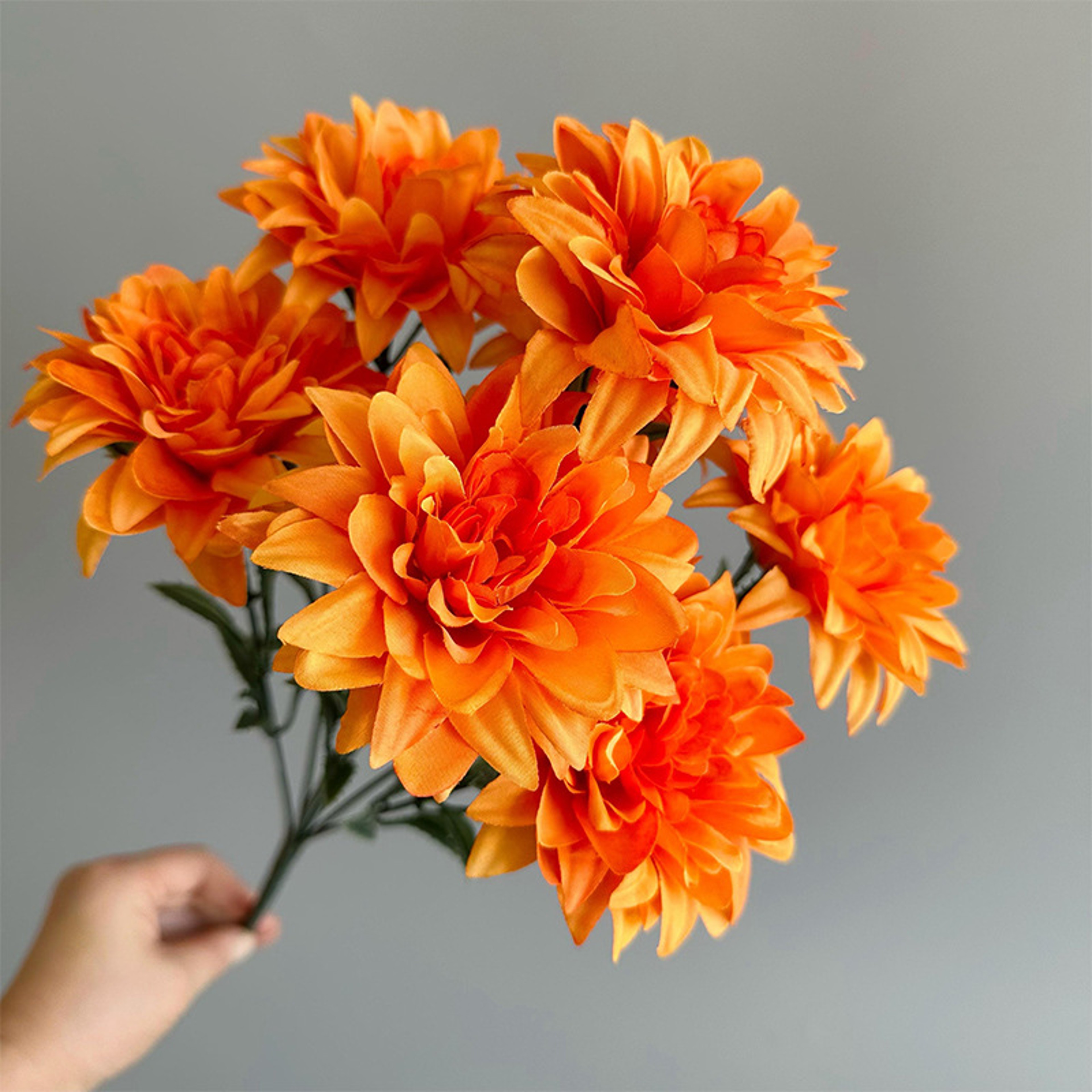 Artificial Dahlia Bouquet, Fake Flowers for Wedding Centerpieces, Party, and Home Desk Decor – view 10