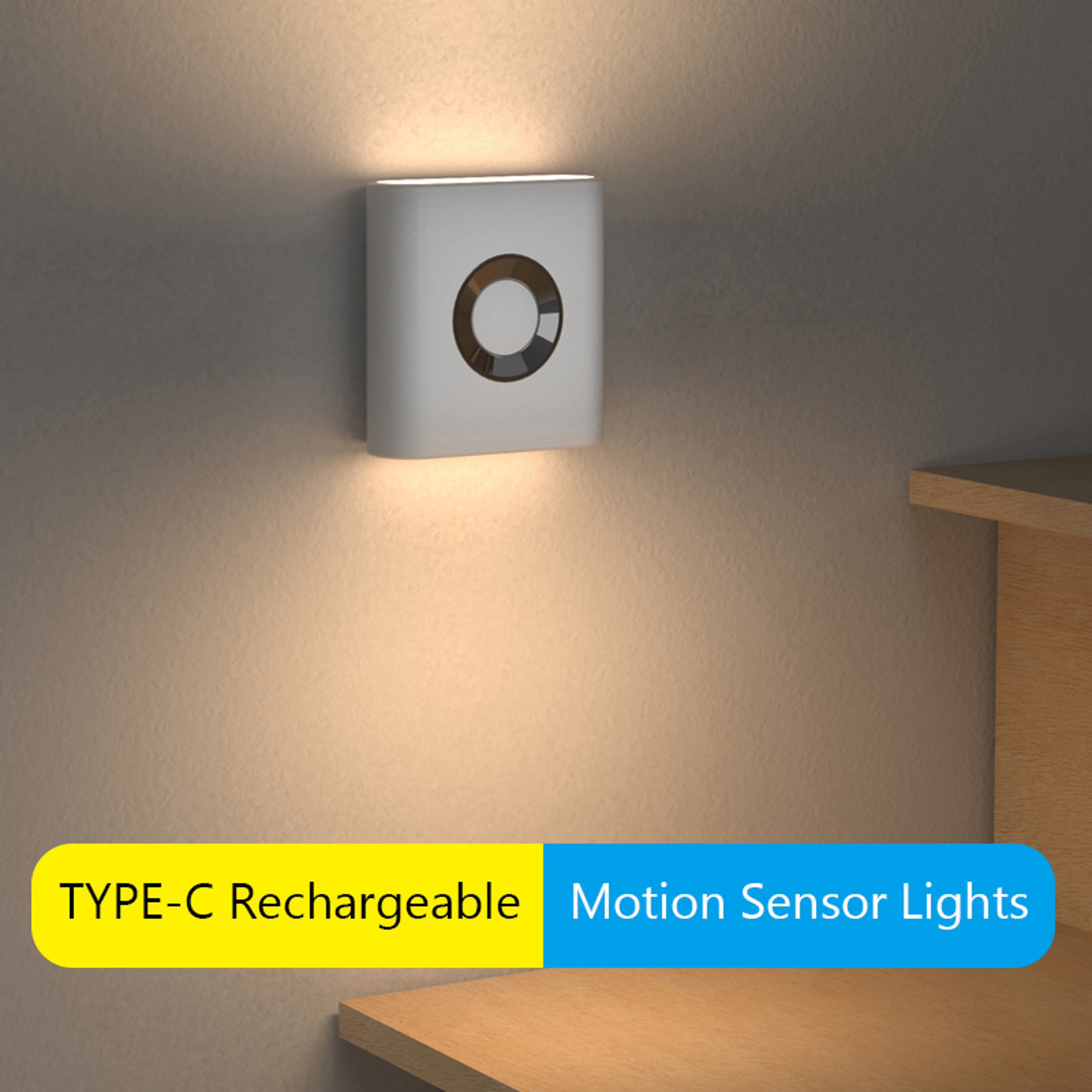 Rechargeable Motion Sensor Light, Wireless LED Closet Light, for Bedroom, Staircase, Hallway Indoor Lighting – view 1