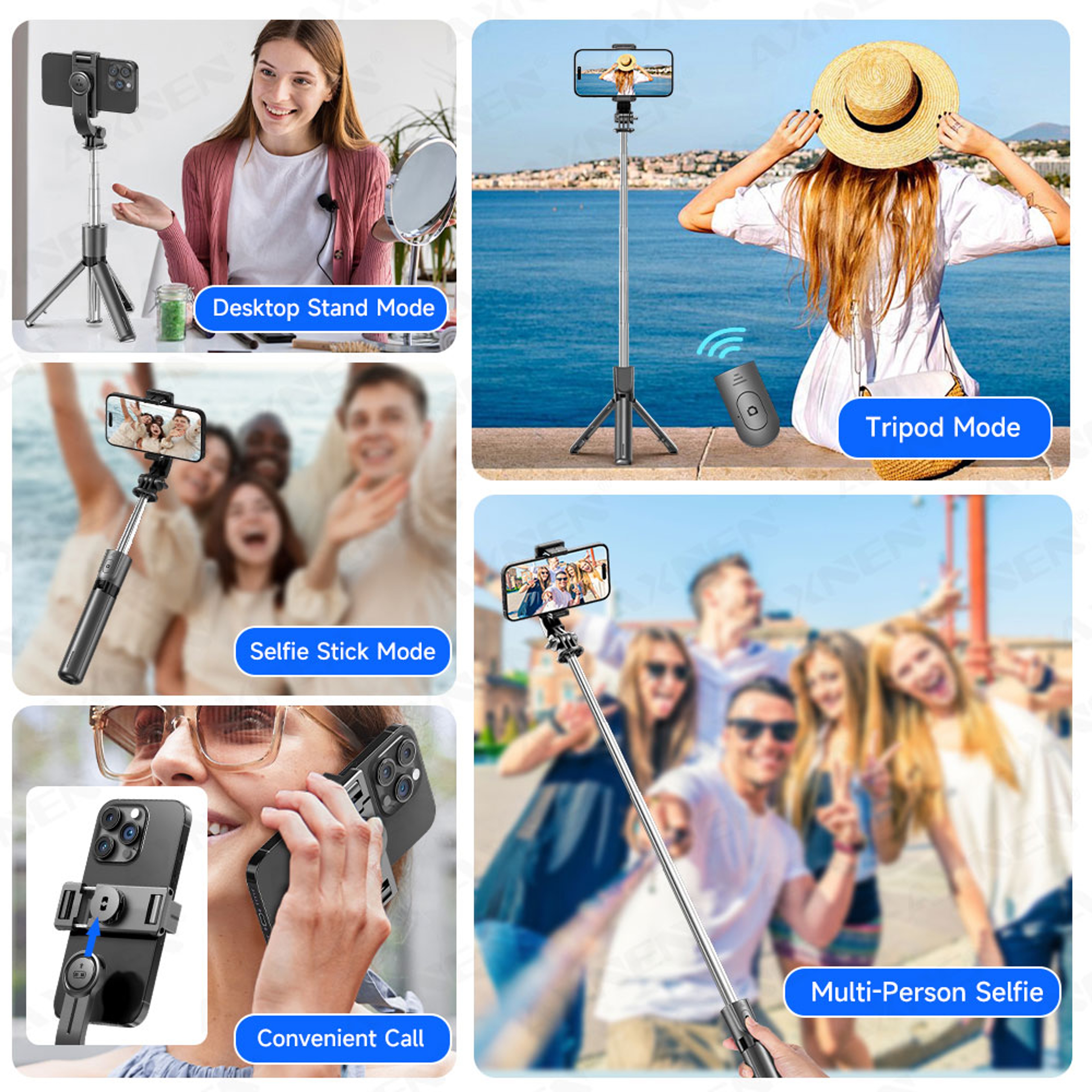 The Ultimate Selfie Stick Tripod, with Detachable Bluetooth Remote, Fill Light, 360 Rotation, and Extendable Pole – view 6