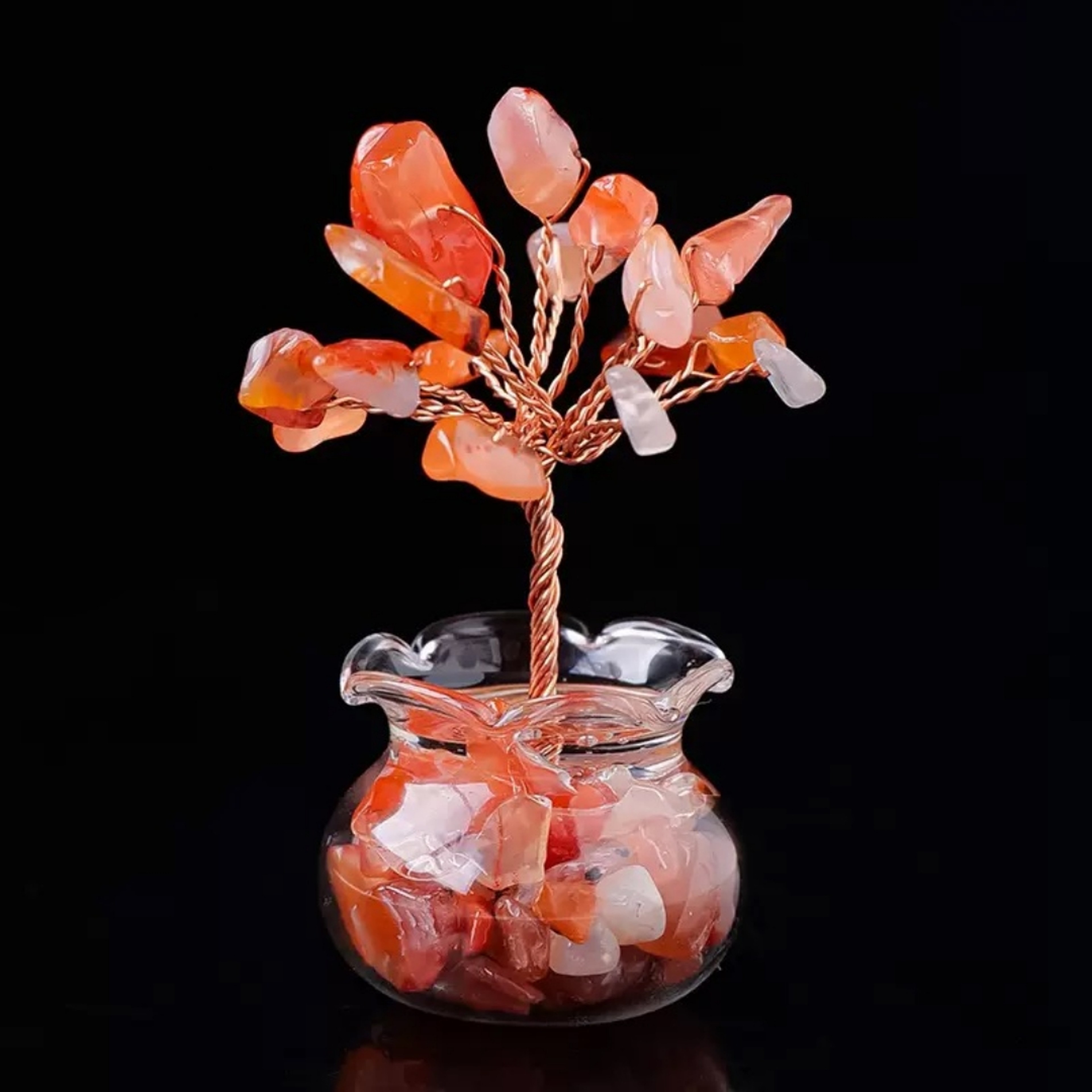 Mini Crystal Tree High Quality Mini Gravel Flowerpot Resin Crystal Decoration 8