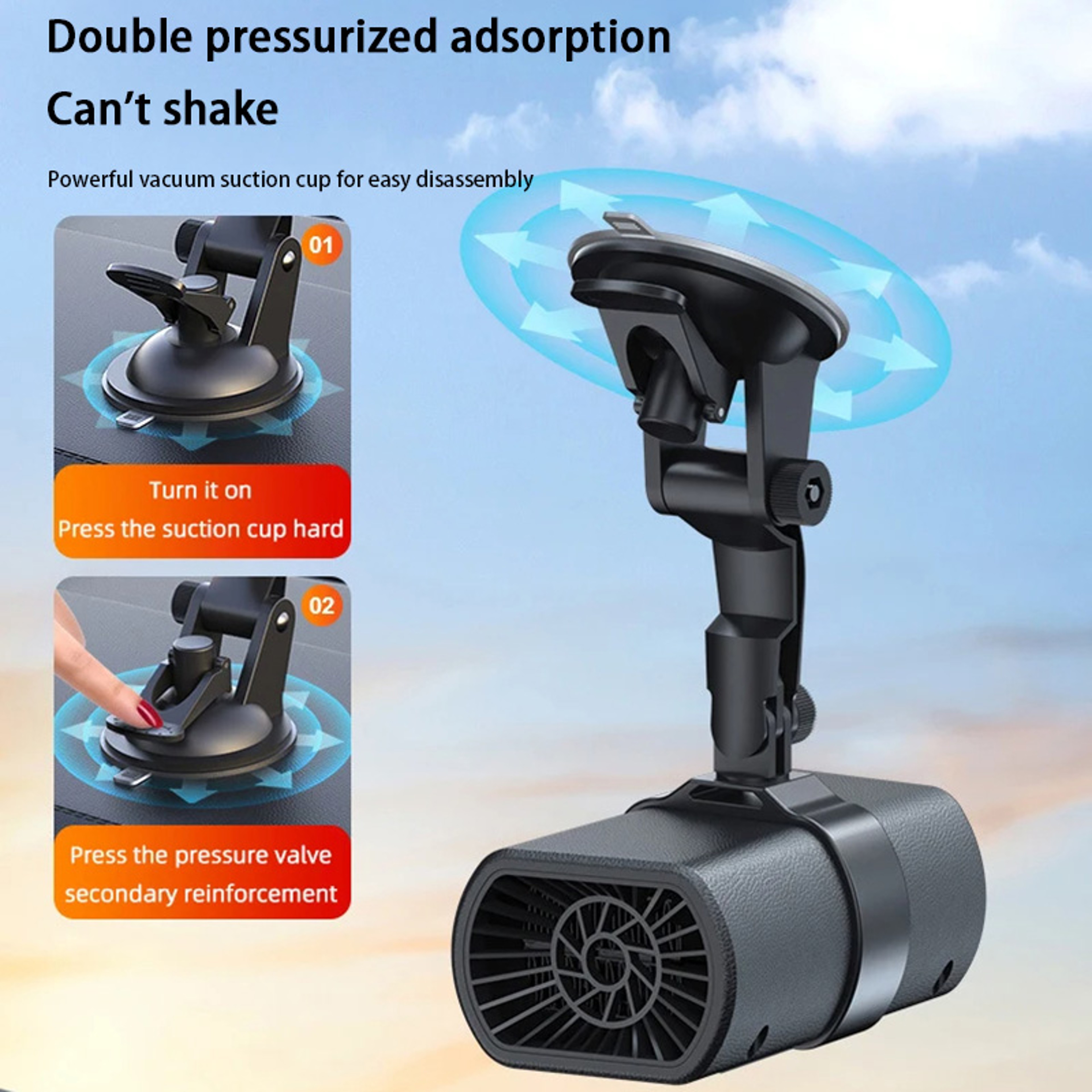 Portable Car Heater, Fast Heating Electric Fan for Winter Defrosting, Defogging, and Travel Comfort – view 5