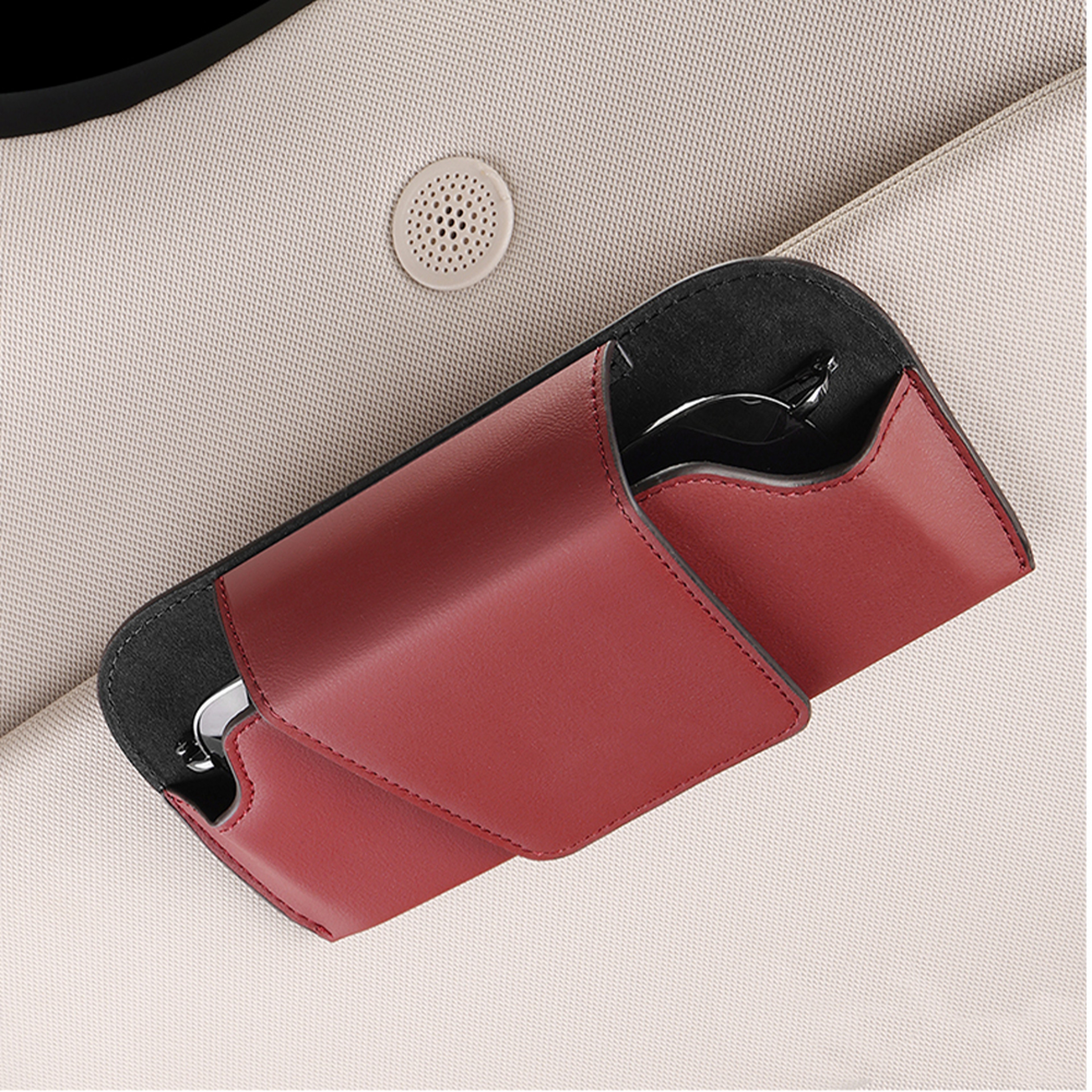 Universal Auto Sun Visor Glasses Box Clip Magnetic Car Sunglasses Holder Case Eyeglasses Storage Fa 0