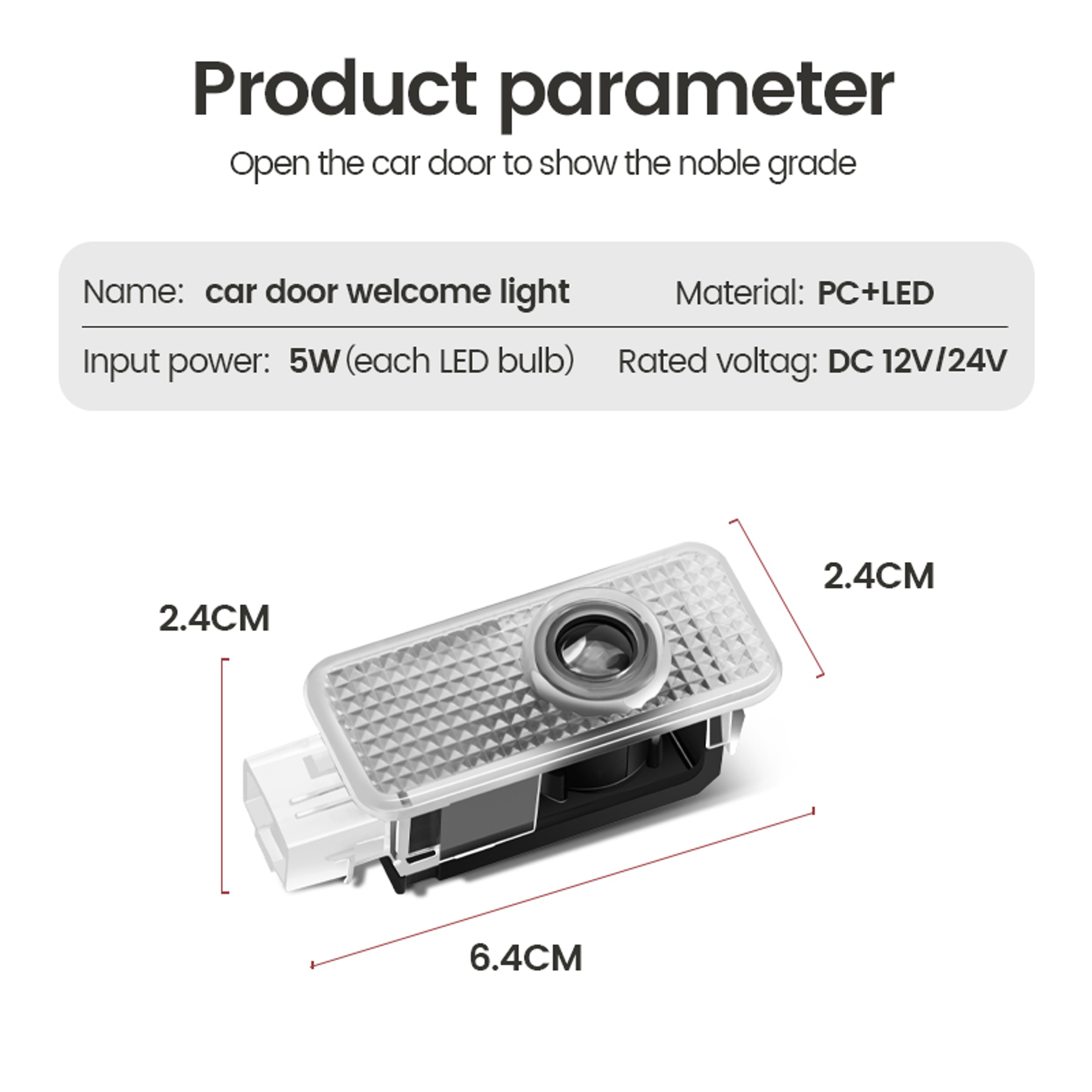 LED Car Door Projector Lights, Welcome Lamps for Audi Sline, Premium Door Light Decoration – view 2