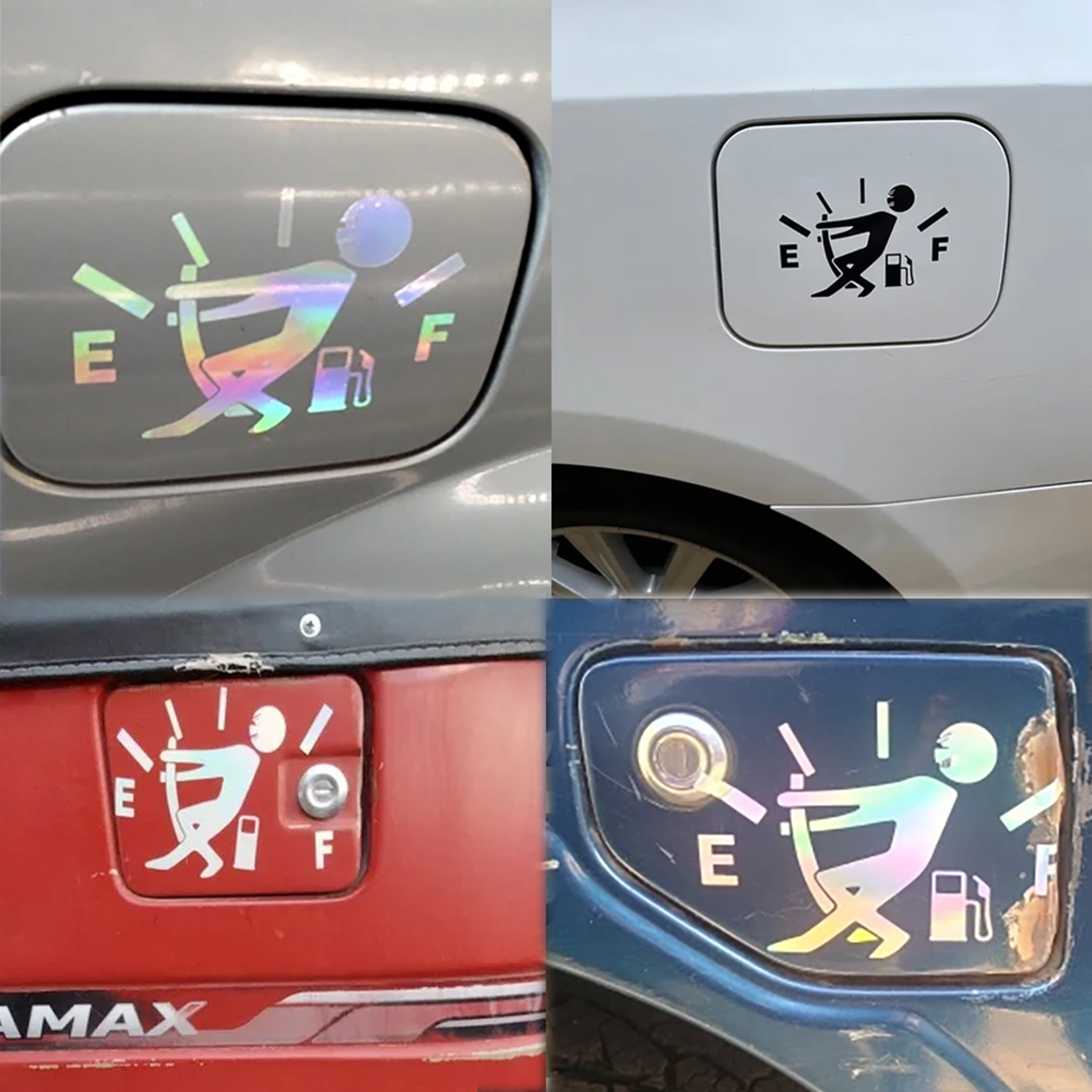 Reflective Vinyl Sticker, Funny Car Fuel Gauge Pointer, Empty Fuel Tank High Gas Decal for Auto Exterior – view 4