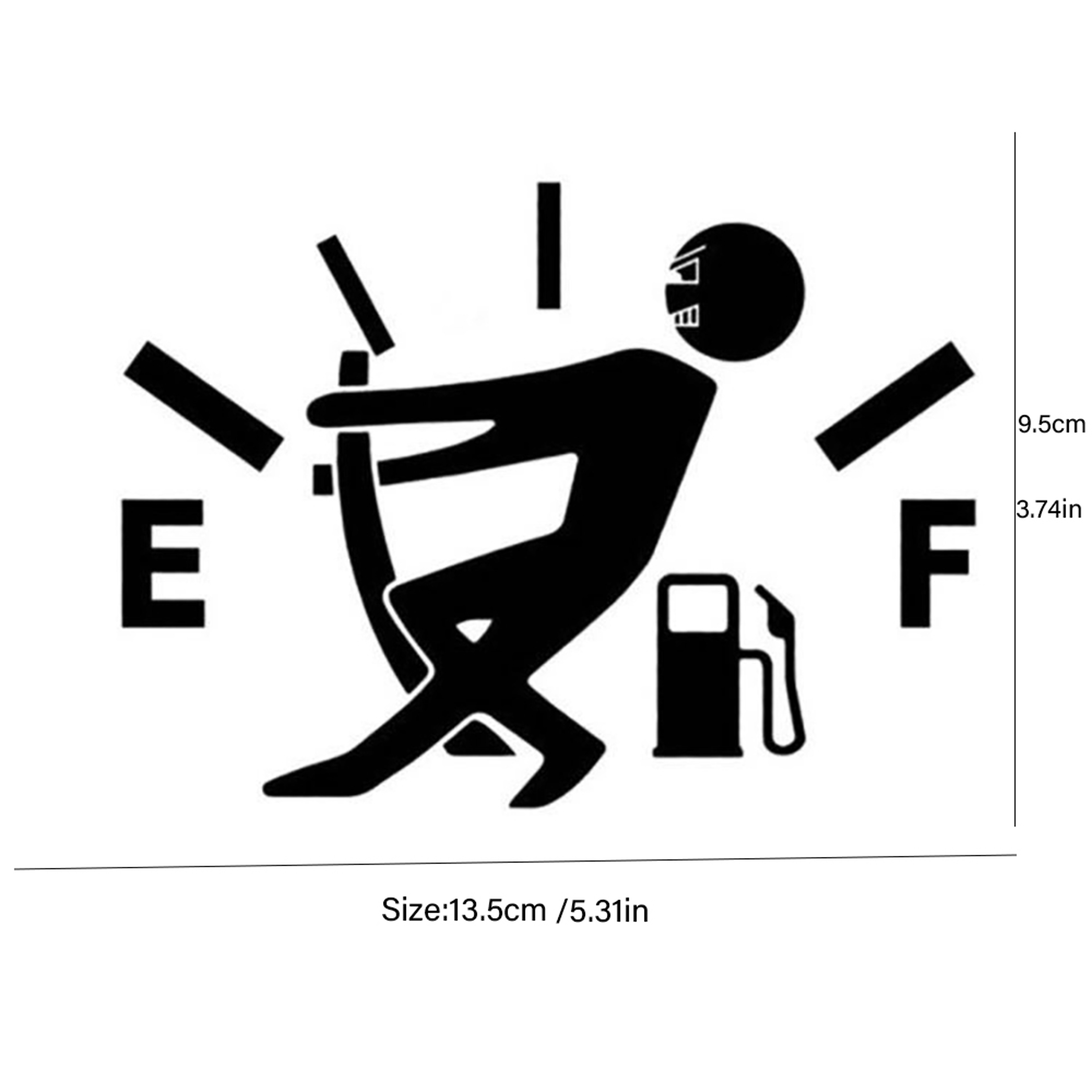 Reflective Vinyl Sticker, Funny Car Fuel Gauge Pointer, Empty Fuel Tank High Gas Decal for Auto Exterior – view 6