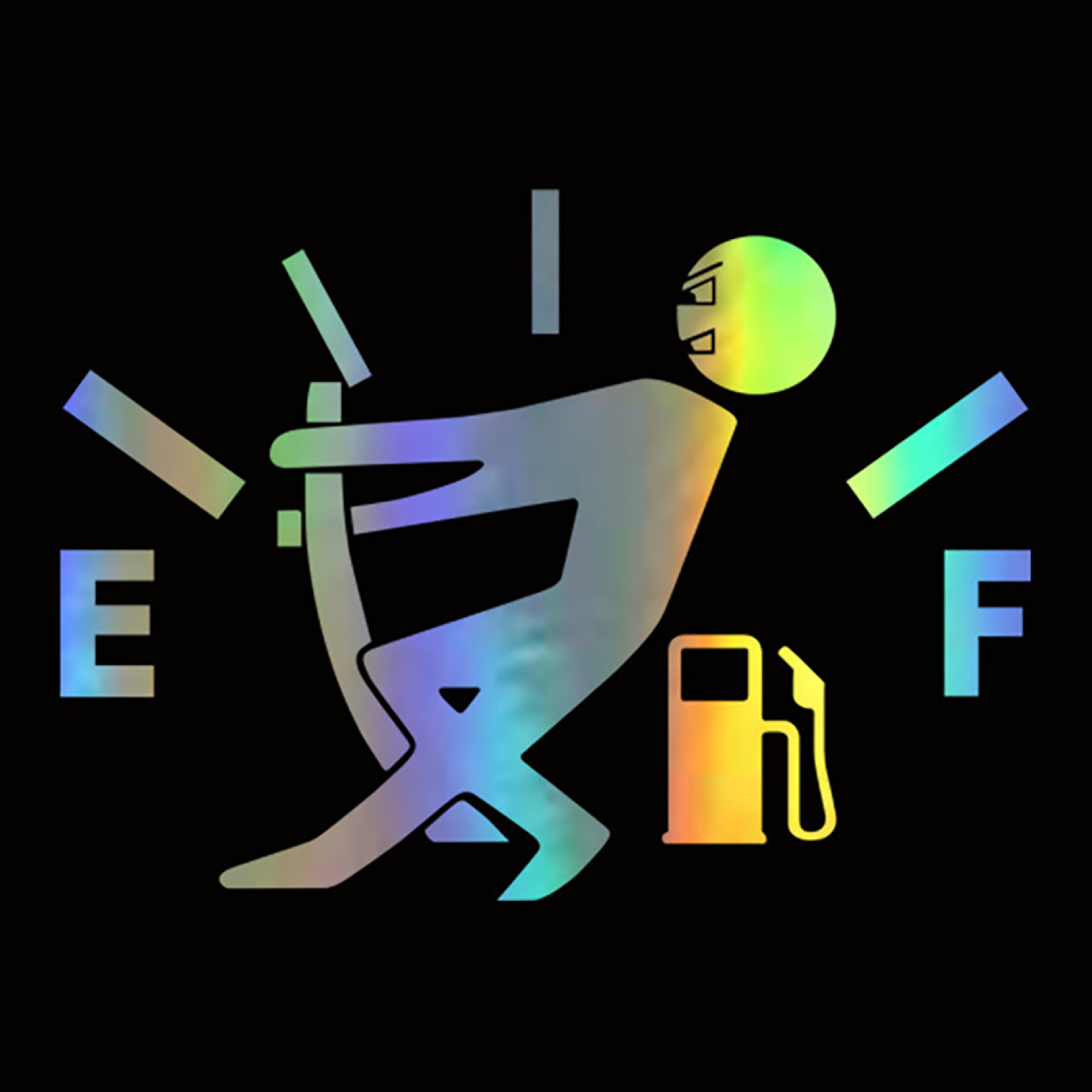 Reflective Vinyl Sticker, Funny Car Fuel Gauge Pointer, Empty Fuel Tank High Gas Decal for Auto Exterior – view 7