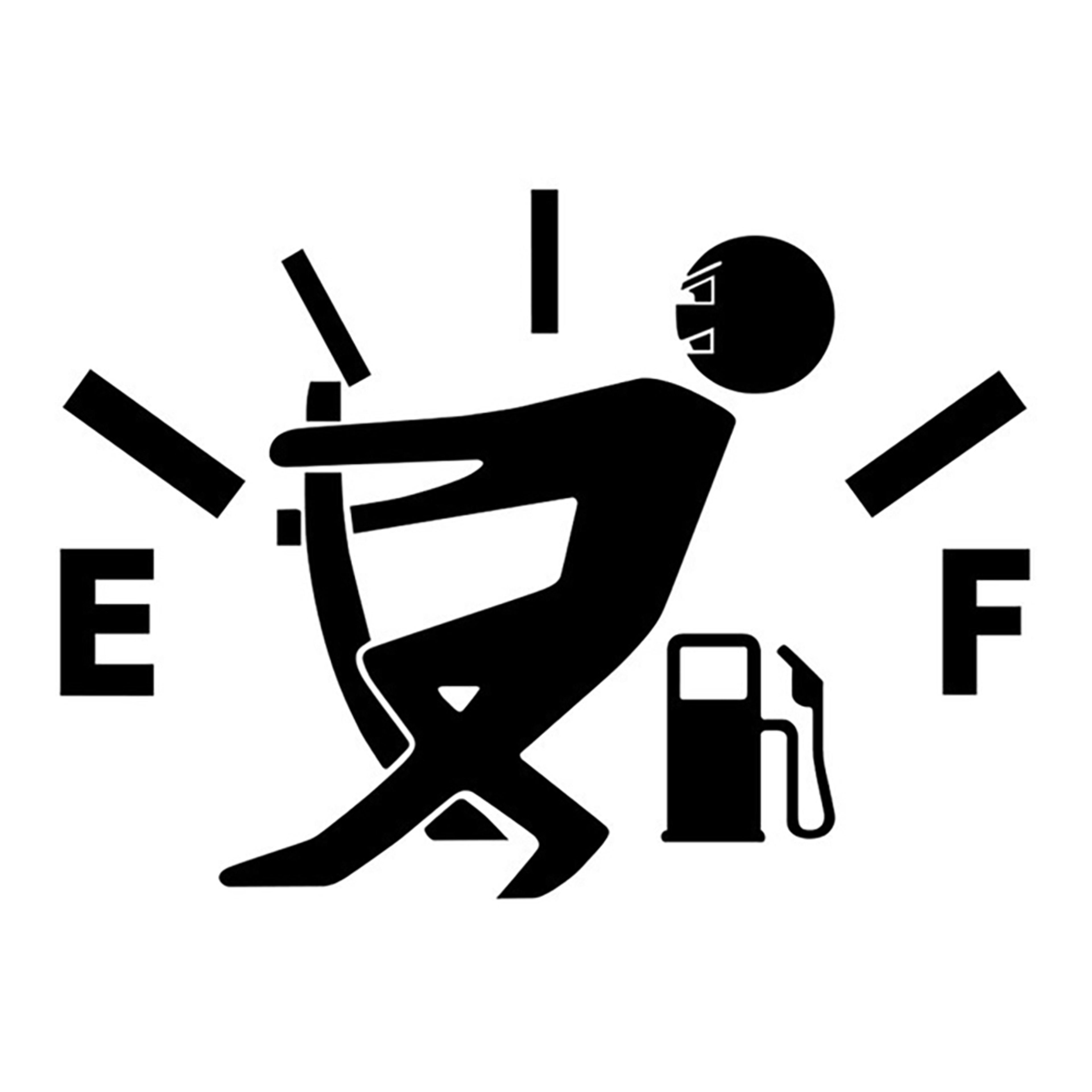Reflective Vinyl Sticker, Funny Car Fuel Gauge Pointer, Empty Fuel Tank High Gas Decal for Auto Exterior – view 8