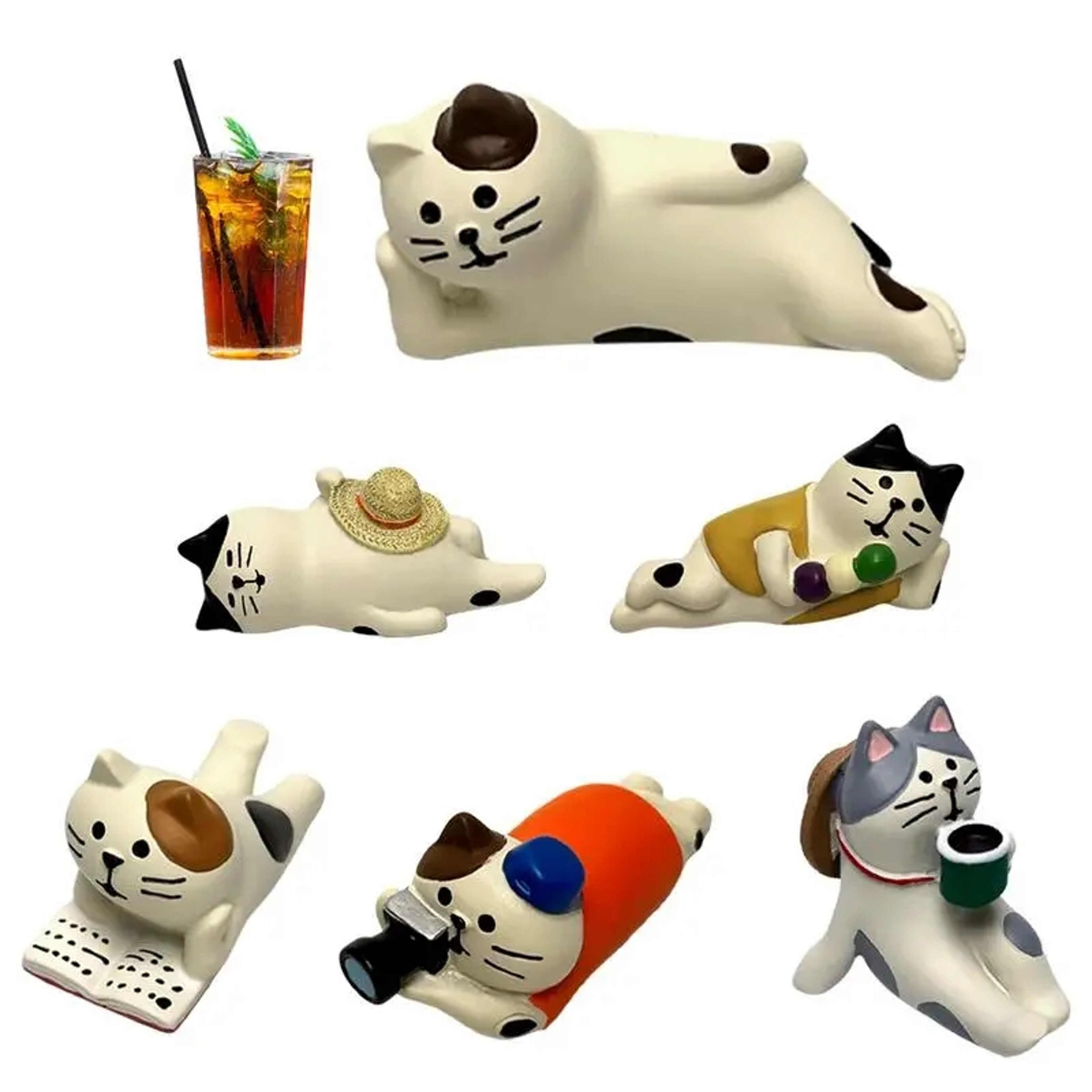 Car Dashboard Resin Cat Ornament, Cute Healing Kitten Figure, Decorative Cat Accessory for Vehicle Interior – view 5