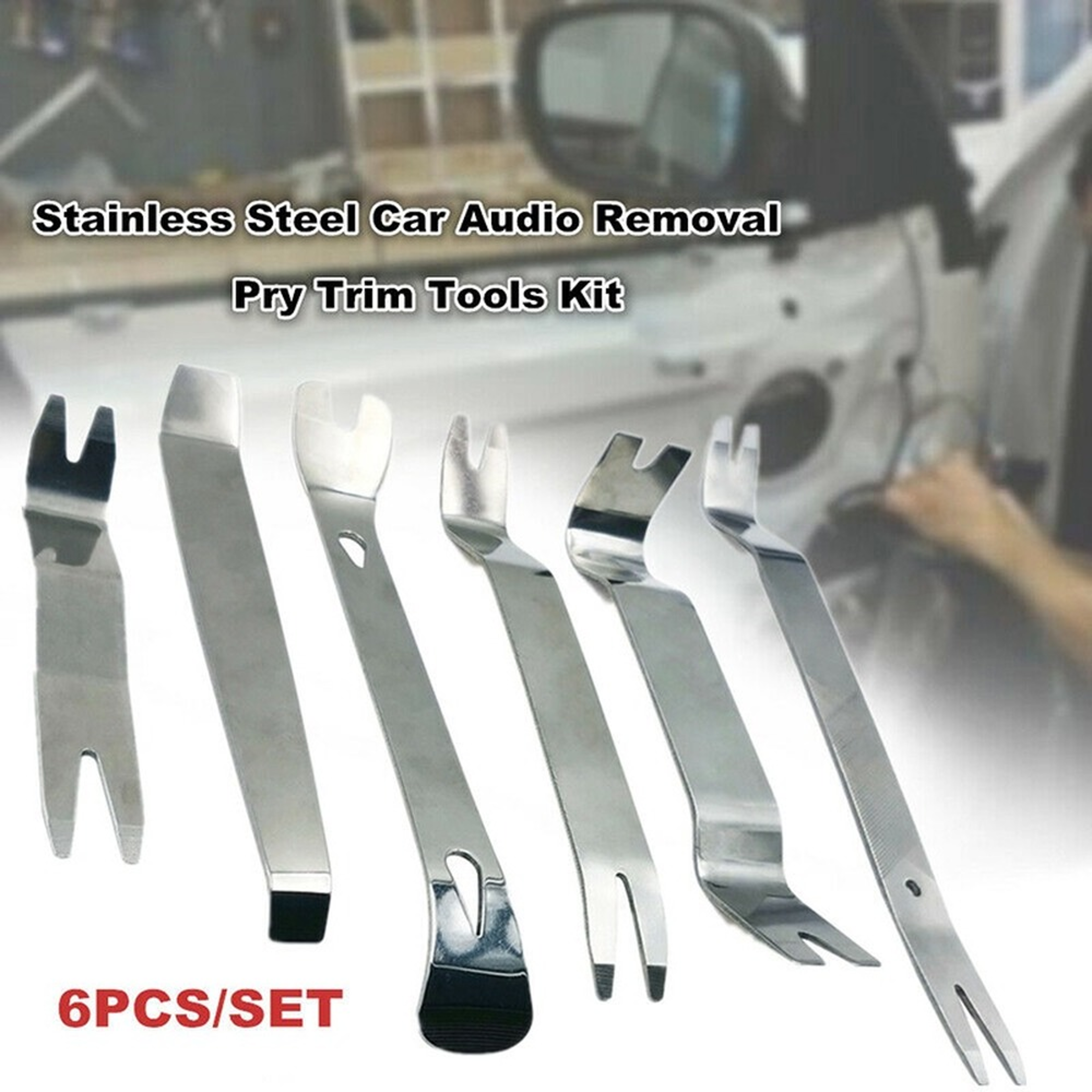 Auto Car Interior Removal Tool Set, Radio Door Panel Trim Dash Pry Tools with Canvas – view 2