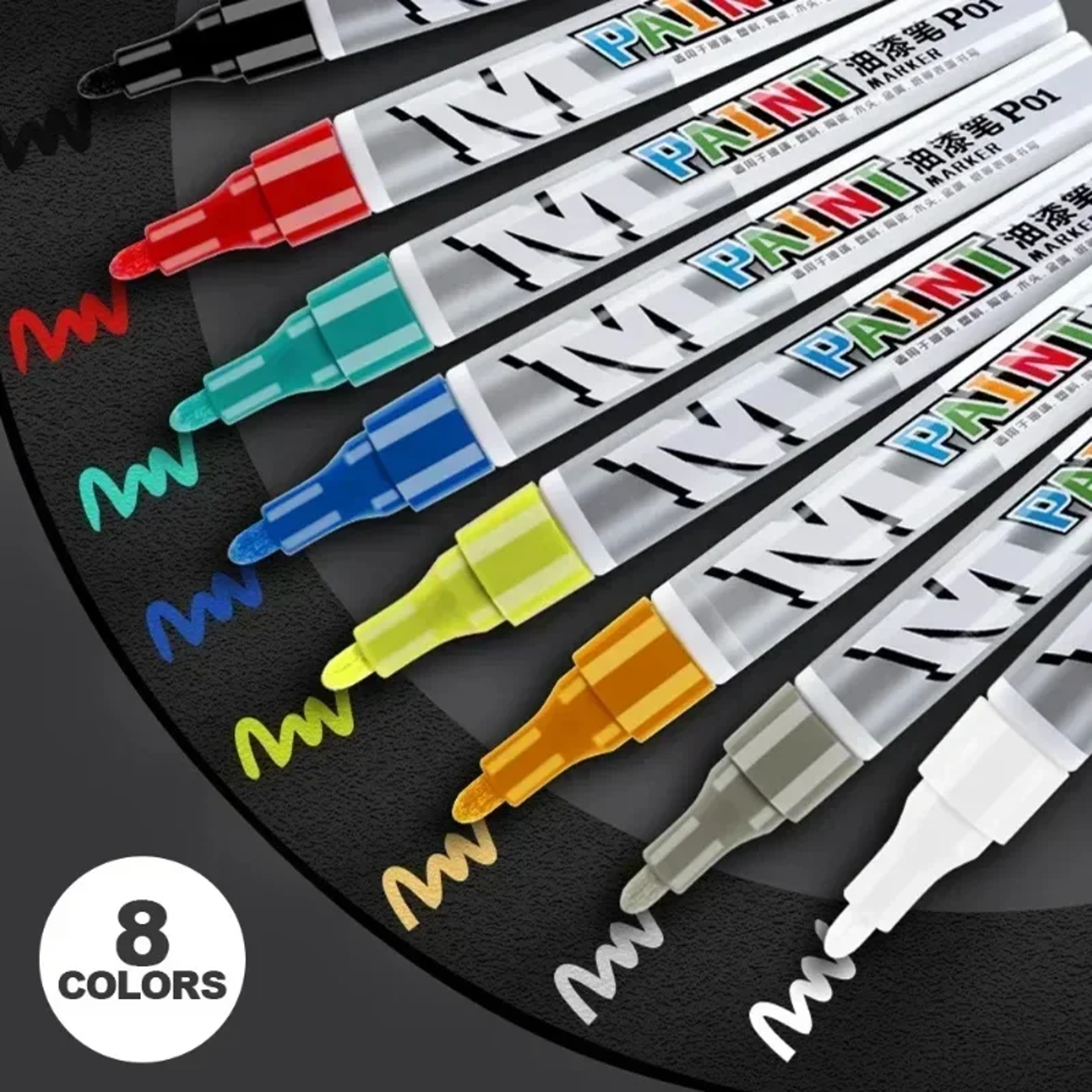 Waterproof Car Paint Marker Pen, Scratch Repair Brush Pen, Automotive Tire Tread Care, Touch Up Paint for Car – view 5