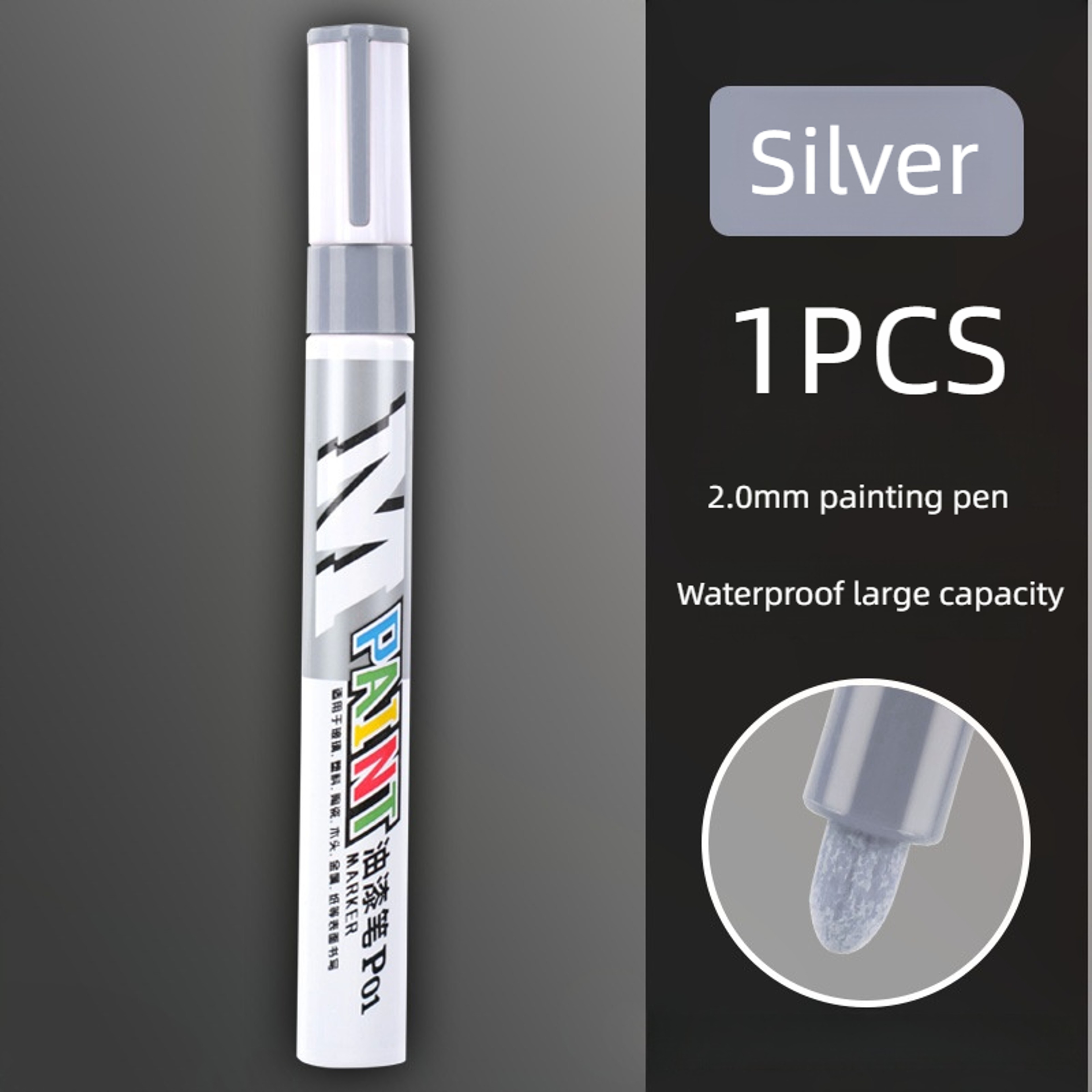 Waterproof Car Paint Marker Pen, Scratch Repair Brush Pen, Automotive Tire Tread Care, Touch Up Paint for Car – view 11
