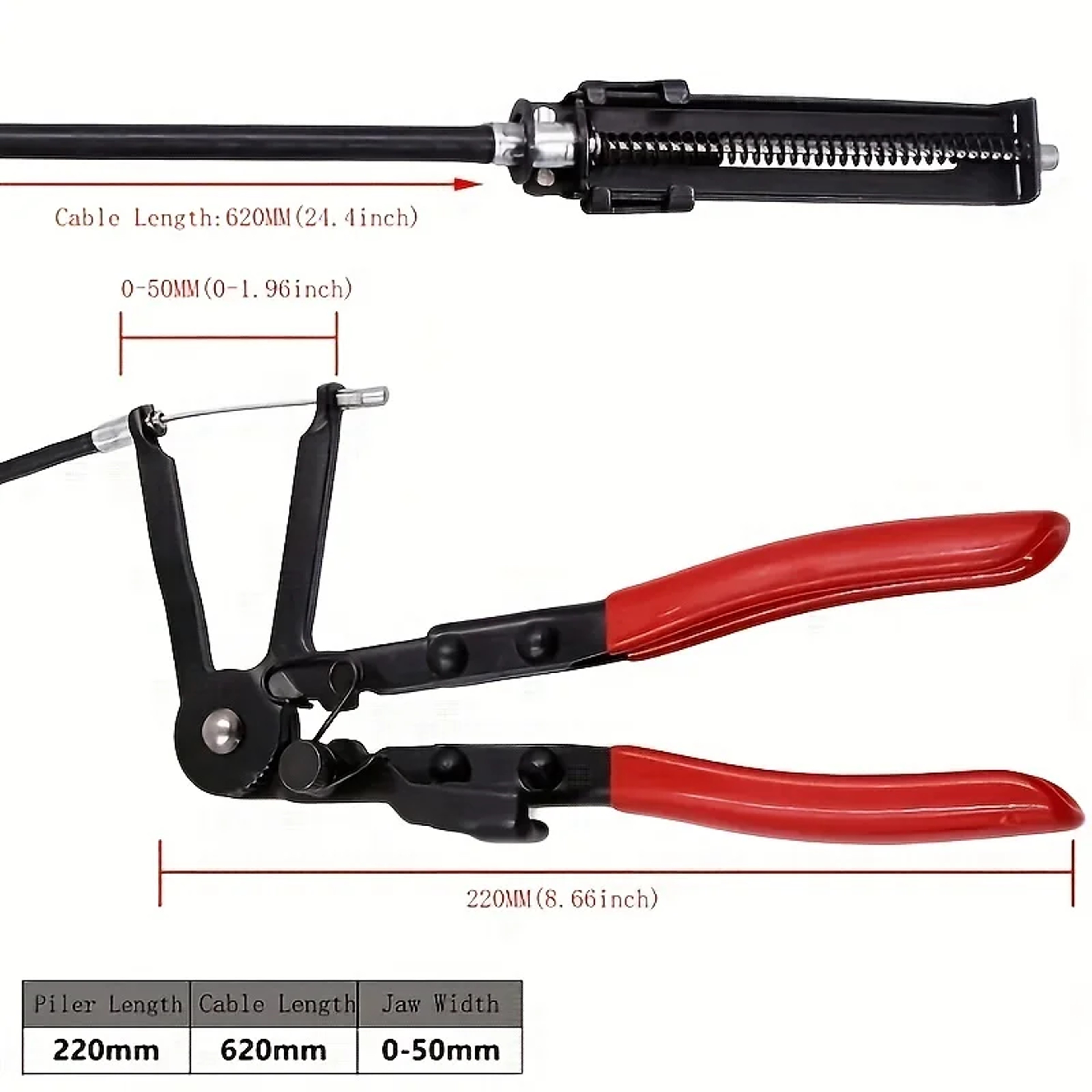 Bendable Hose Clamping Pliers, Car Flex Cable Clamps, Long Straight Hose Bundle Tool for Auto Repair and Maintenance – view 4