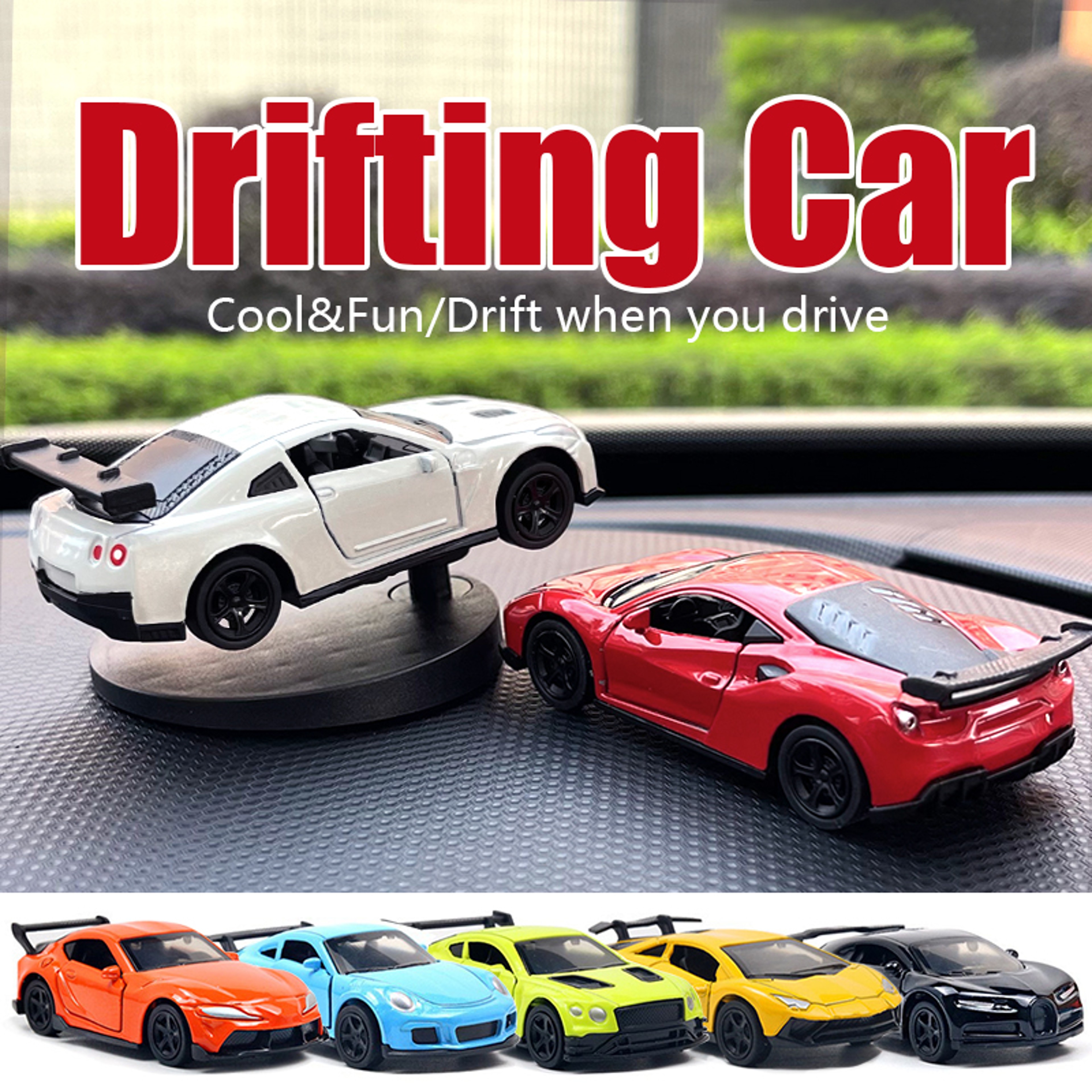 Cool Drift Car Dashboard Toy, Turning Swing Model, Sports Auto Ornament, Interior Decoration Gift for Men – view 3