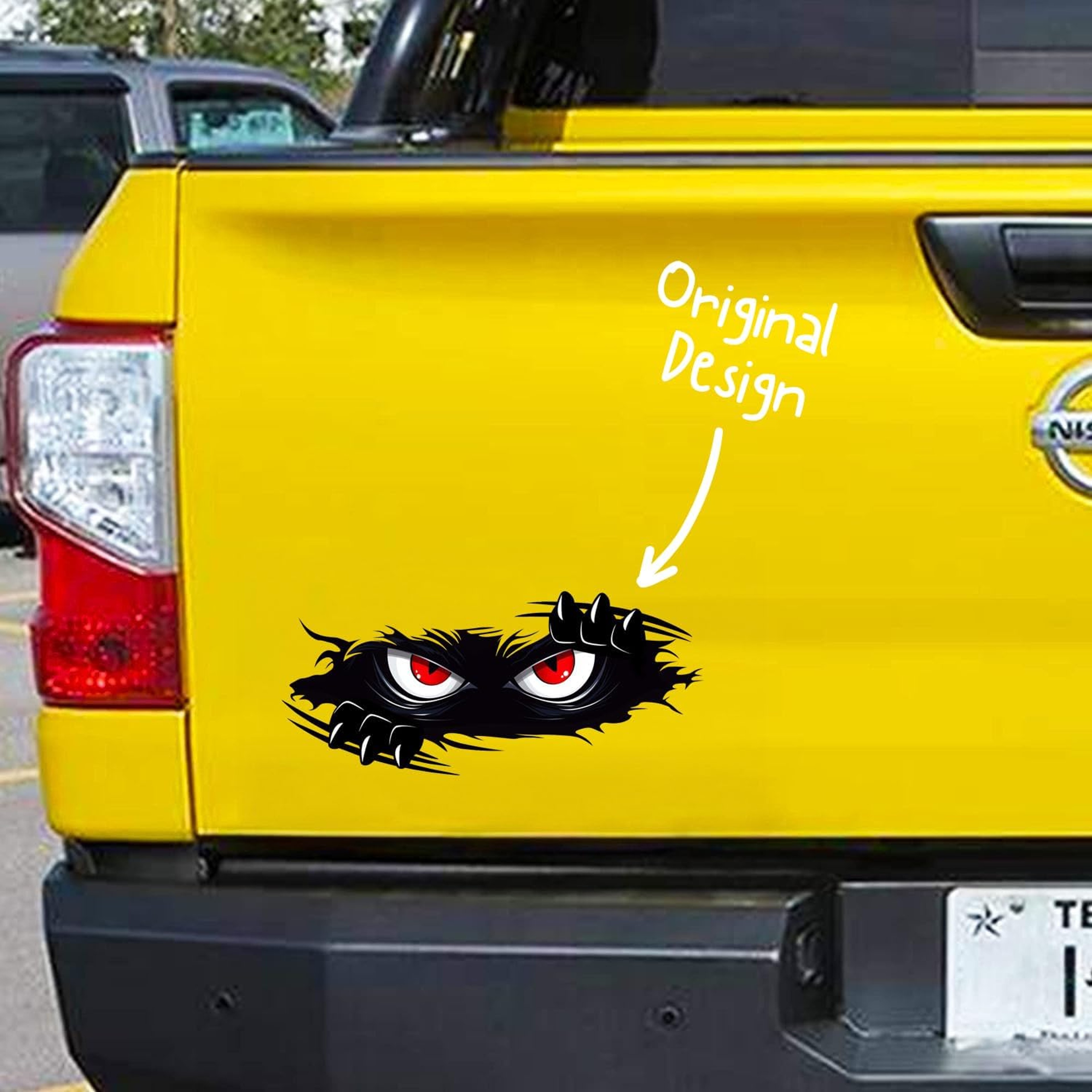Funny Monster Stickers Waterproof Vinyl Auto Decals Cute Peeking Anime Monster 3D Self Adhesive Car 2