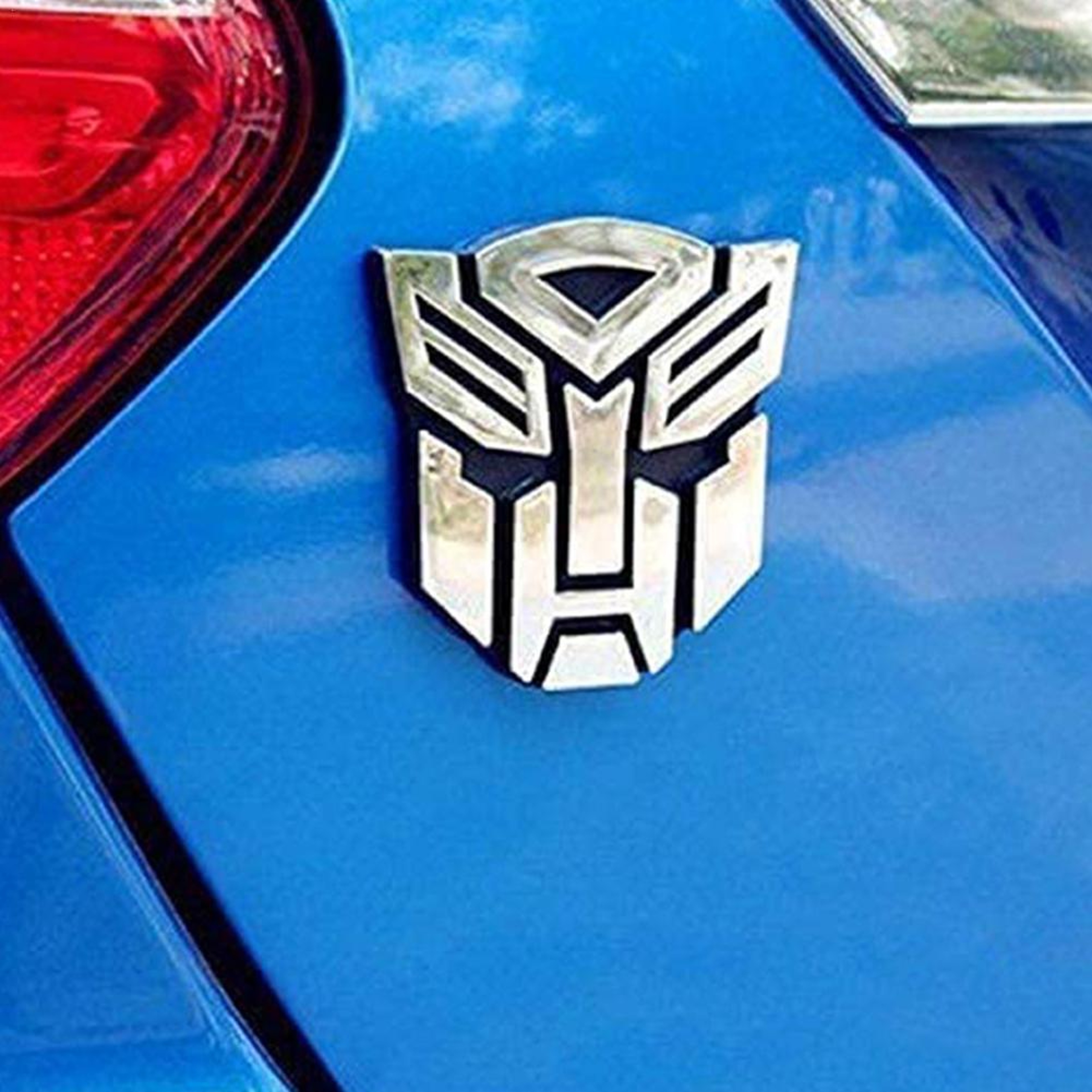 3D Decepticon Emblem Sticker, Transformer Badge, Cool Autobots Logo, Tail Decal, Motorcycle Car Styling Accessories – view 1