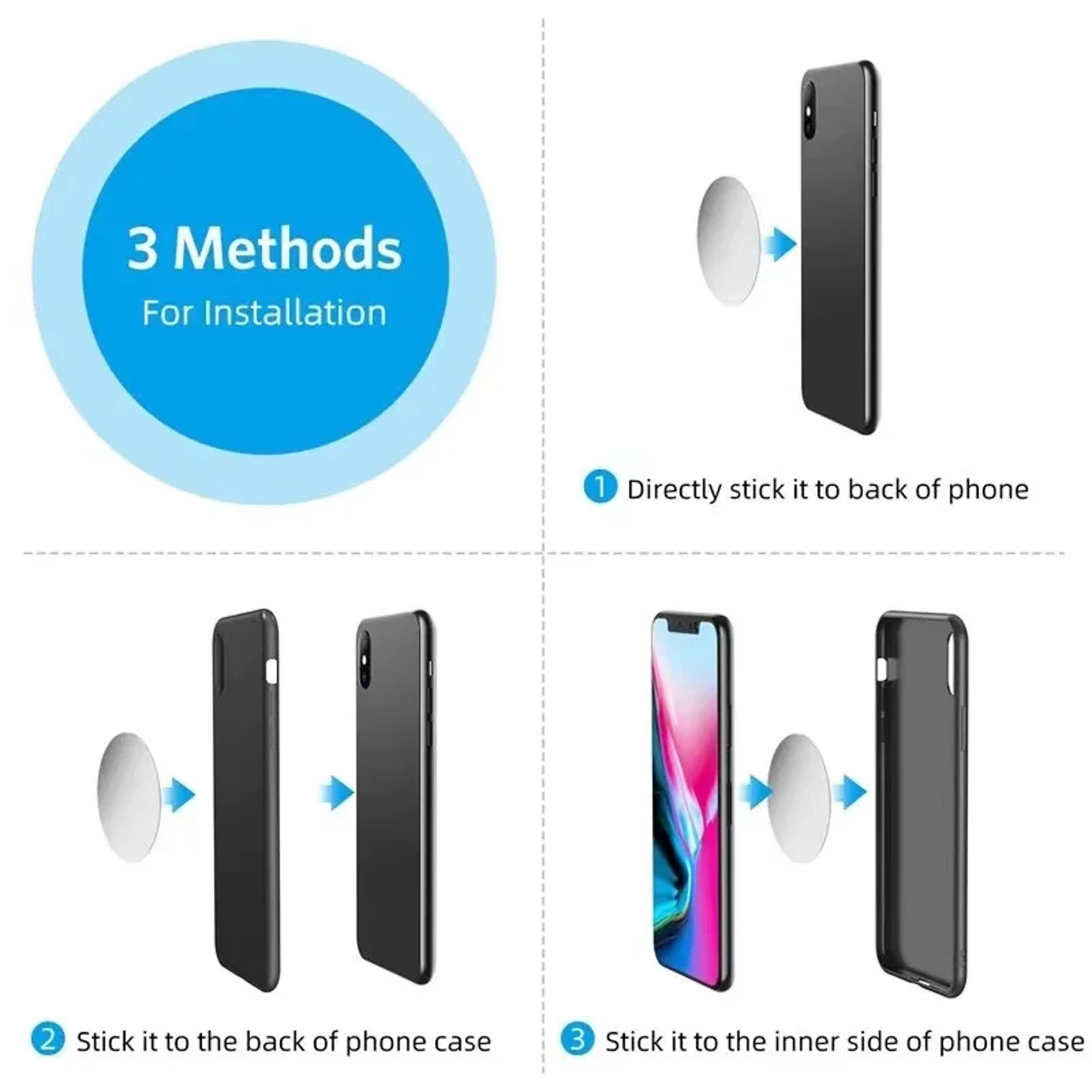 Air Vent Magnetic Car Phone Mount Secure Clip Holder Stand For Car 4